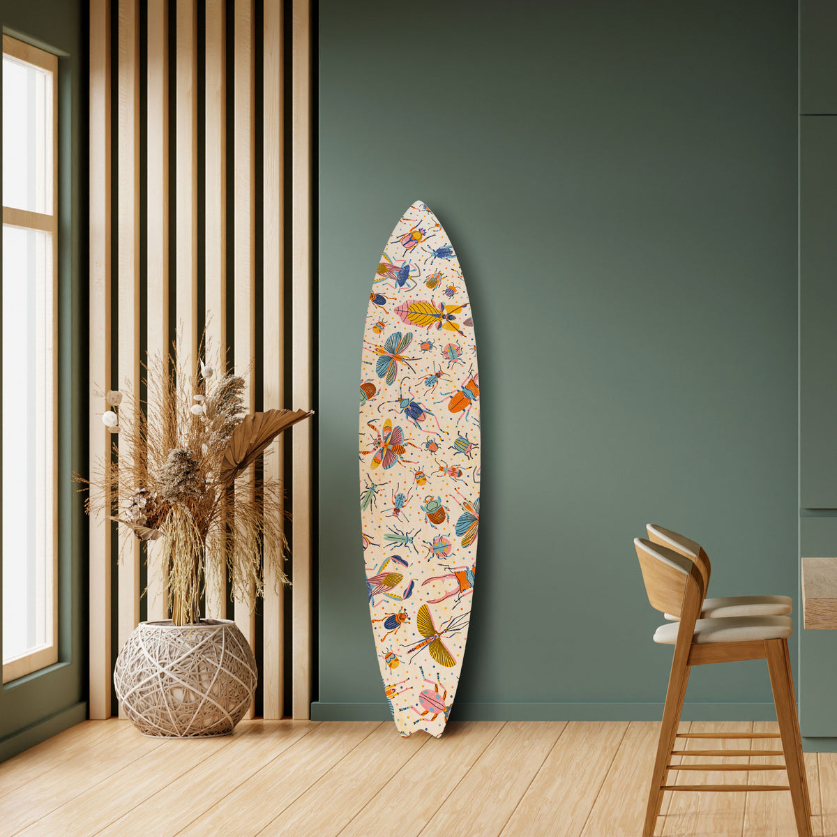 COLORFUL INSECTS Surfboard Decorative Panel