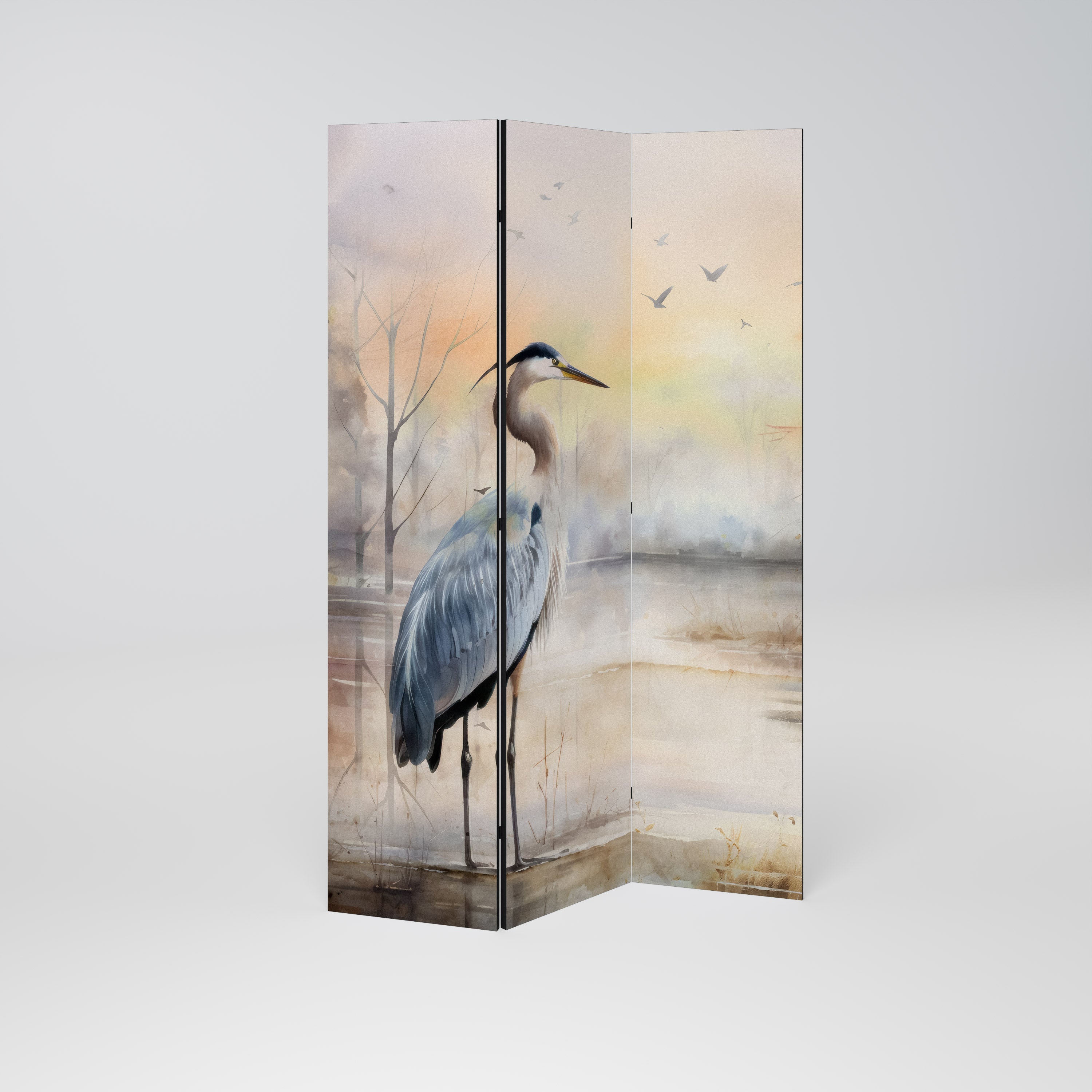 Séparateur de pièce décoratif à 3 panneaux HERON DAYDREAM