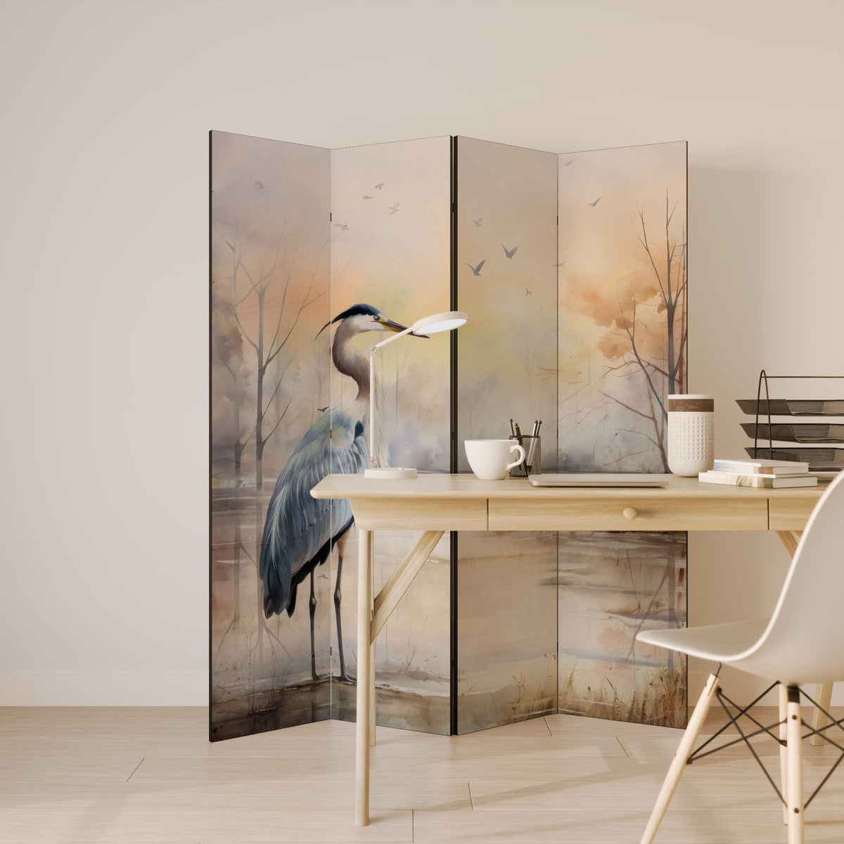 HERON DAYDREAM 4-Panel Room Divider