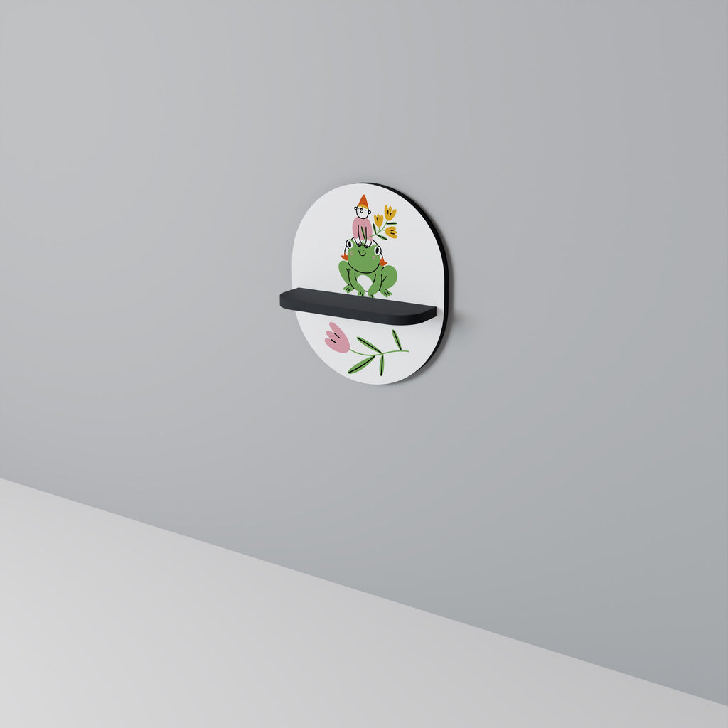 Étagère d'art ovale GARDEN INHABITANTS en finition noire