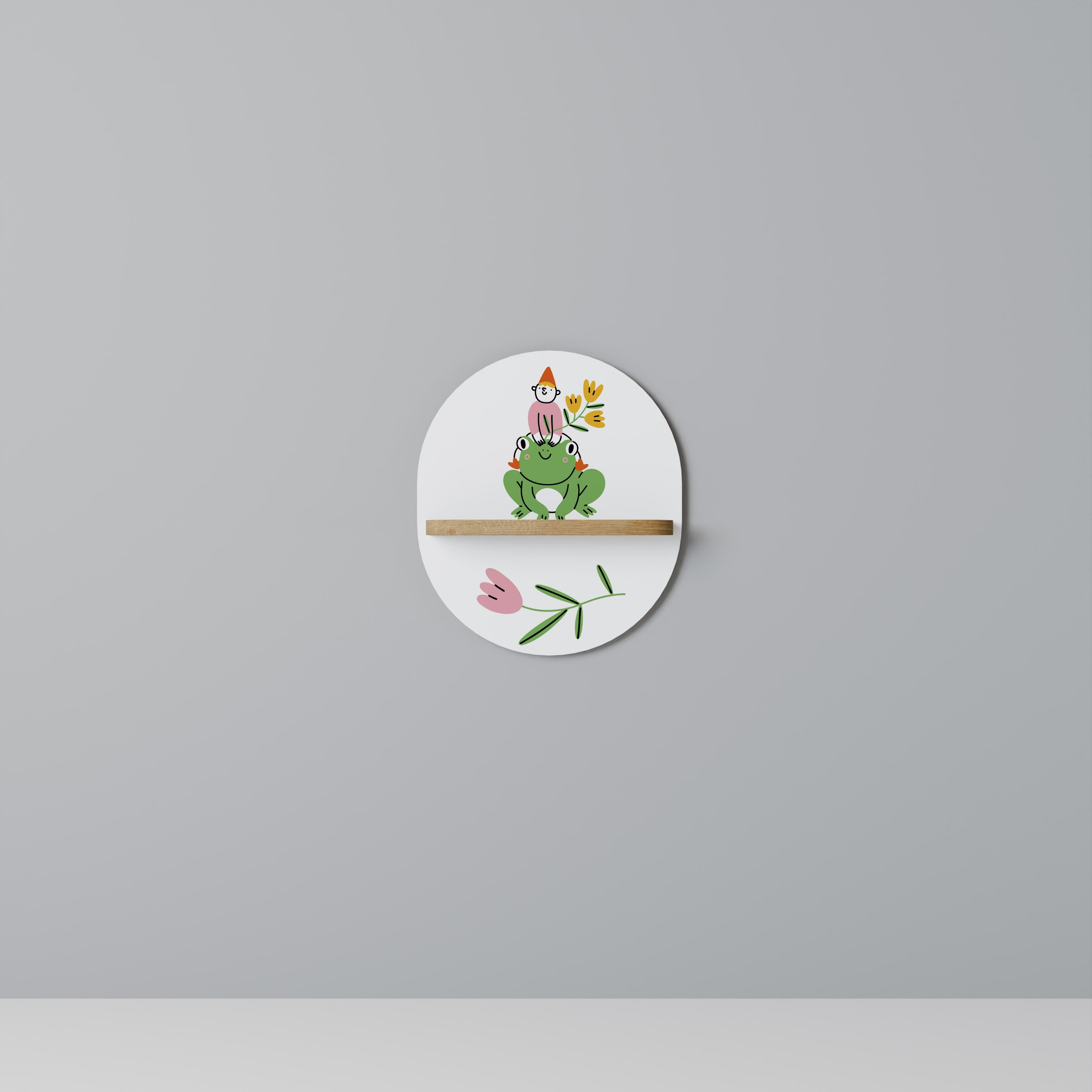 Étagère ovale effet chêne GARDEN INHABITANTS