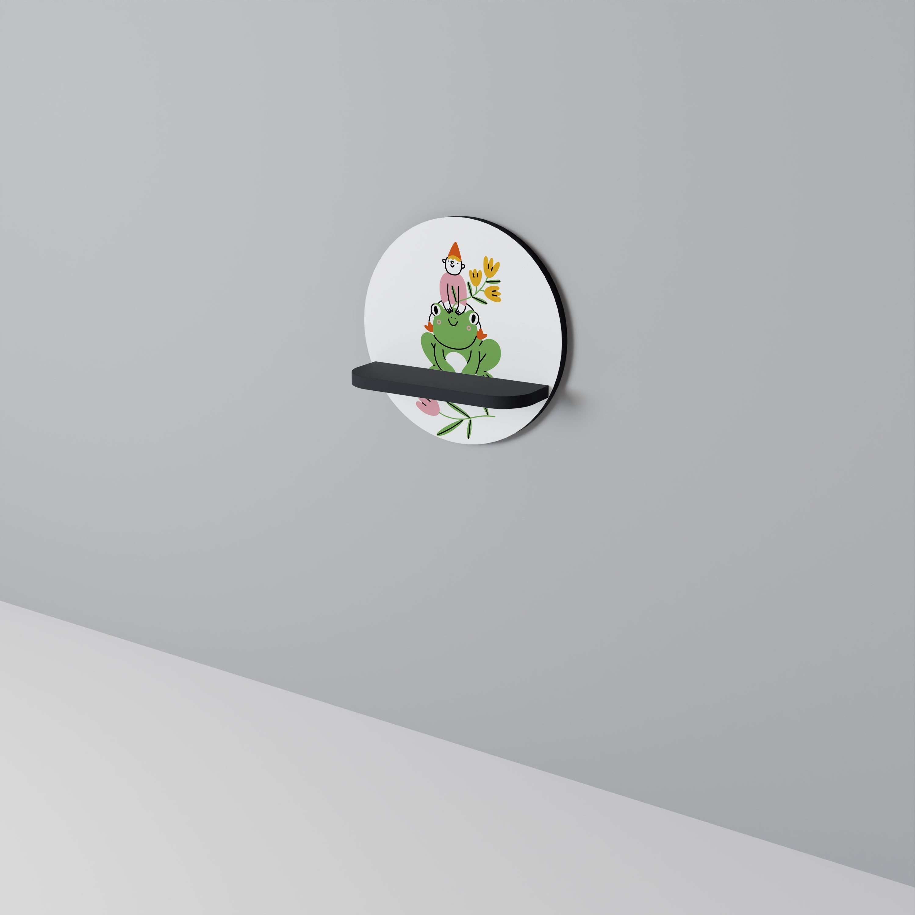 Étagère ronde GARDEN INHABITANTS en finition noire