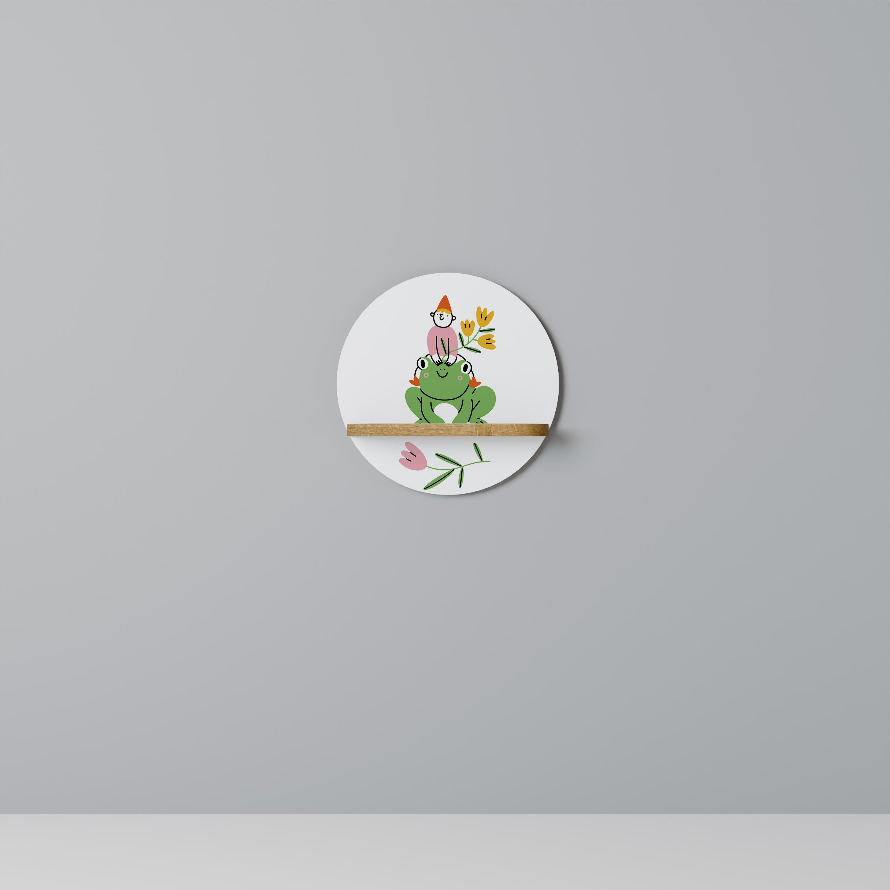 Étagère ronde effet chêne GARDEN INHABITANTS