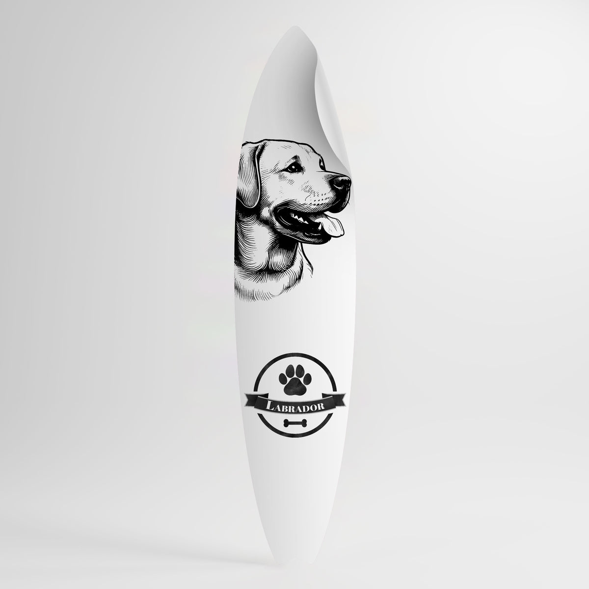 LABRADOR DOG Peel and Stick Surfboard Sticker