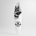 WHITE SHEPHERD DOG Peel and Stick Surfboard Sticker