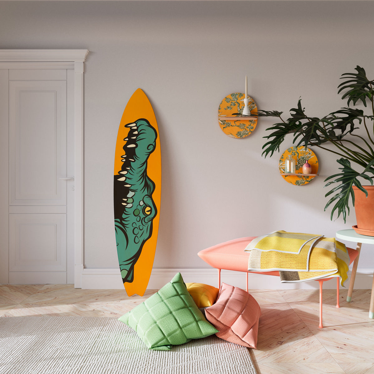 THREATENING GREETING Surfboard Decorative Panel
