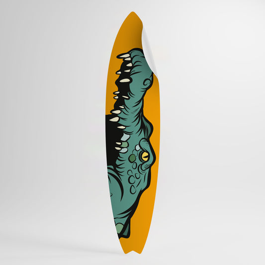 THREATENING GREETING Peel and Stick Surfboard Sticker