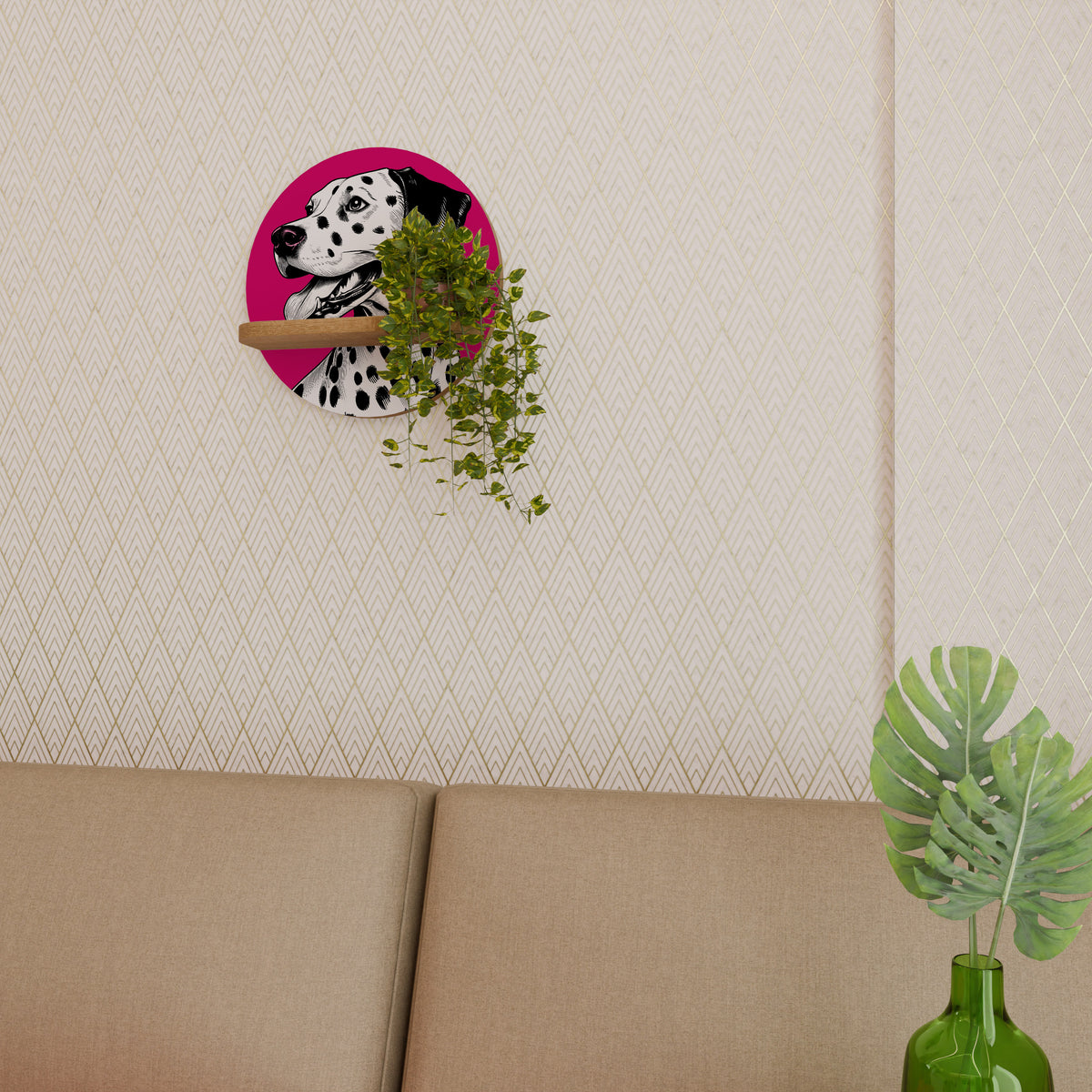 DALMATIAN SMILE Art Shelf