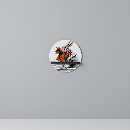 COLORFUL WHITE RABBIT Art Shelf