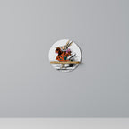 COLORFUL WHITE RABBIT Art Shelf