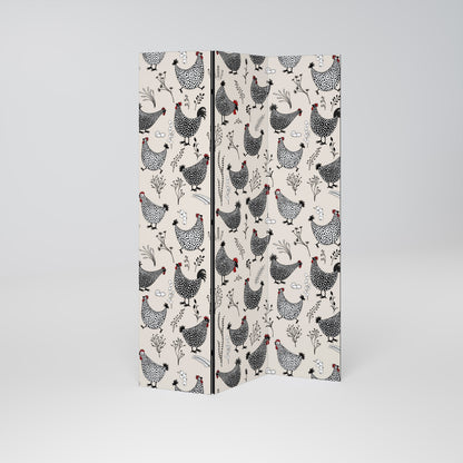 HAPPY HENS 3-Panel Room Divider