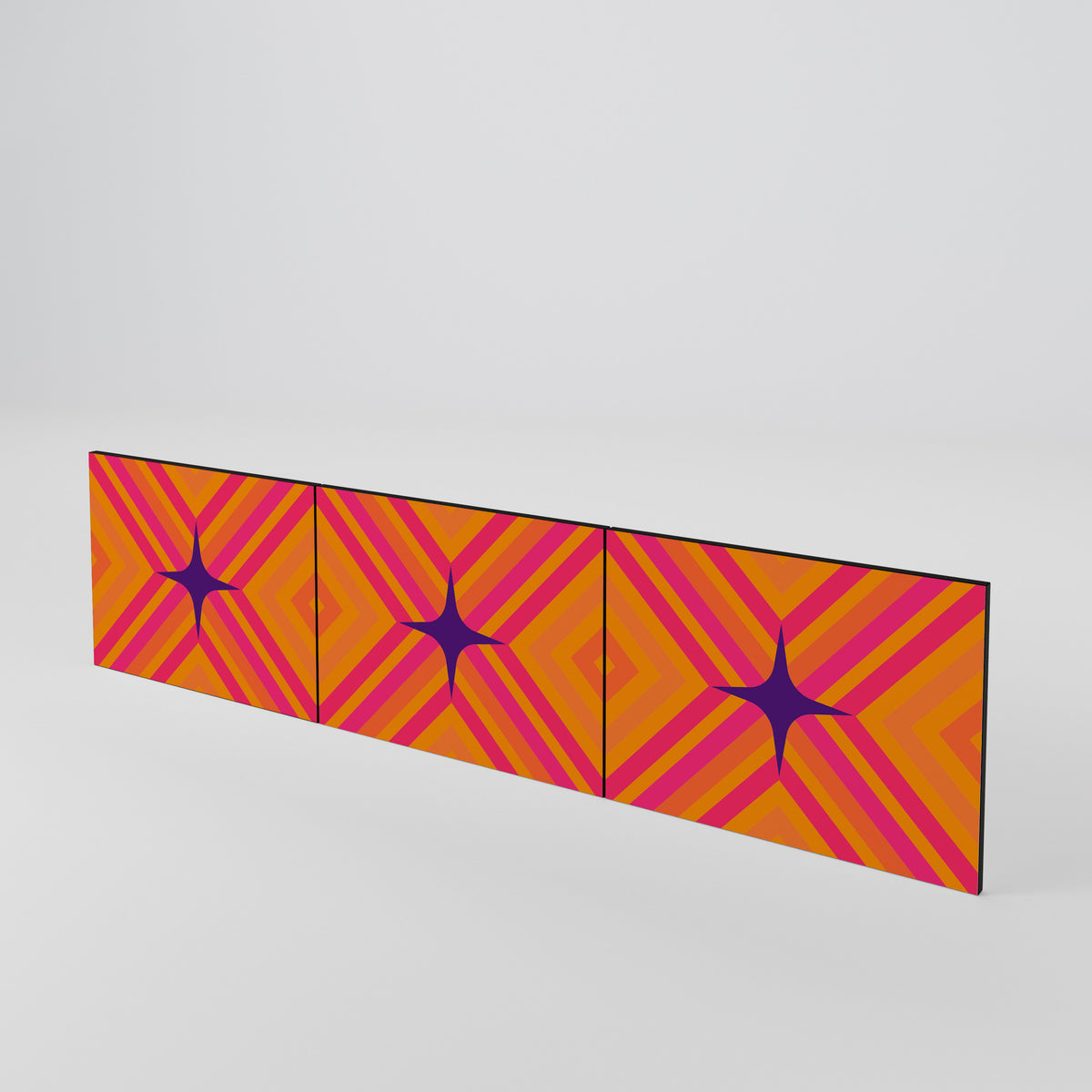 GEOMETRIC BRILLIANCE 3-Piece TV Cabinet Door Set