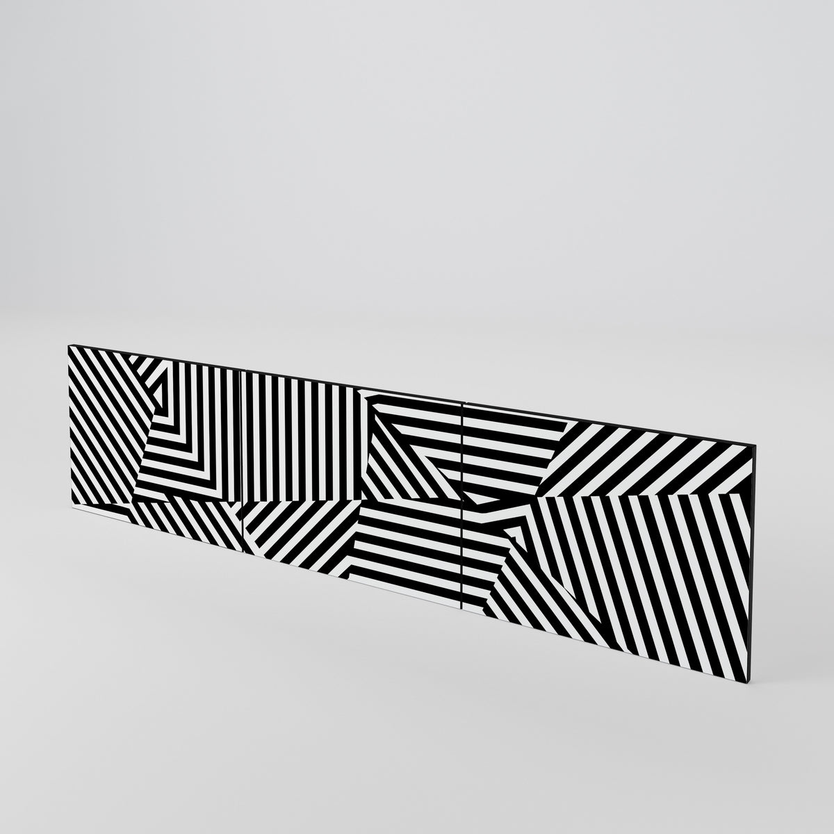 ILLUSIONARY LATTICE 3-Piece TV Cabinet Door Set