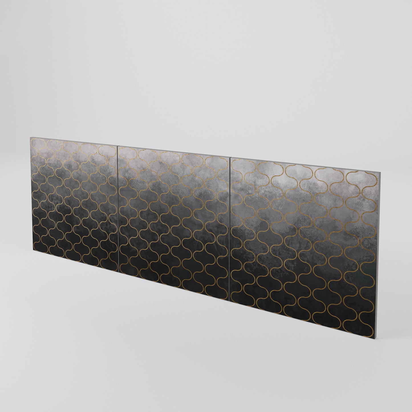 TESSELATED GRAYISH 3-Piece Sideboard Door Set
