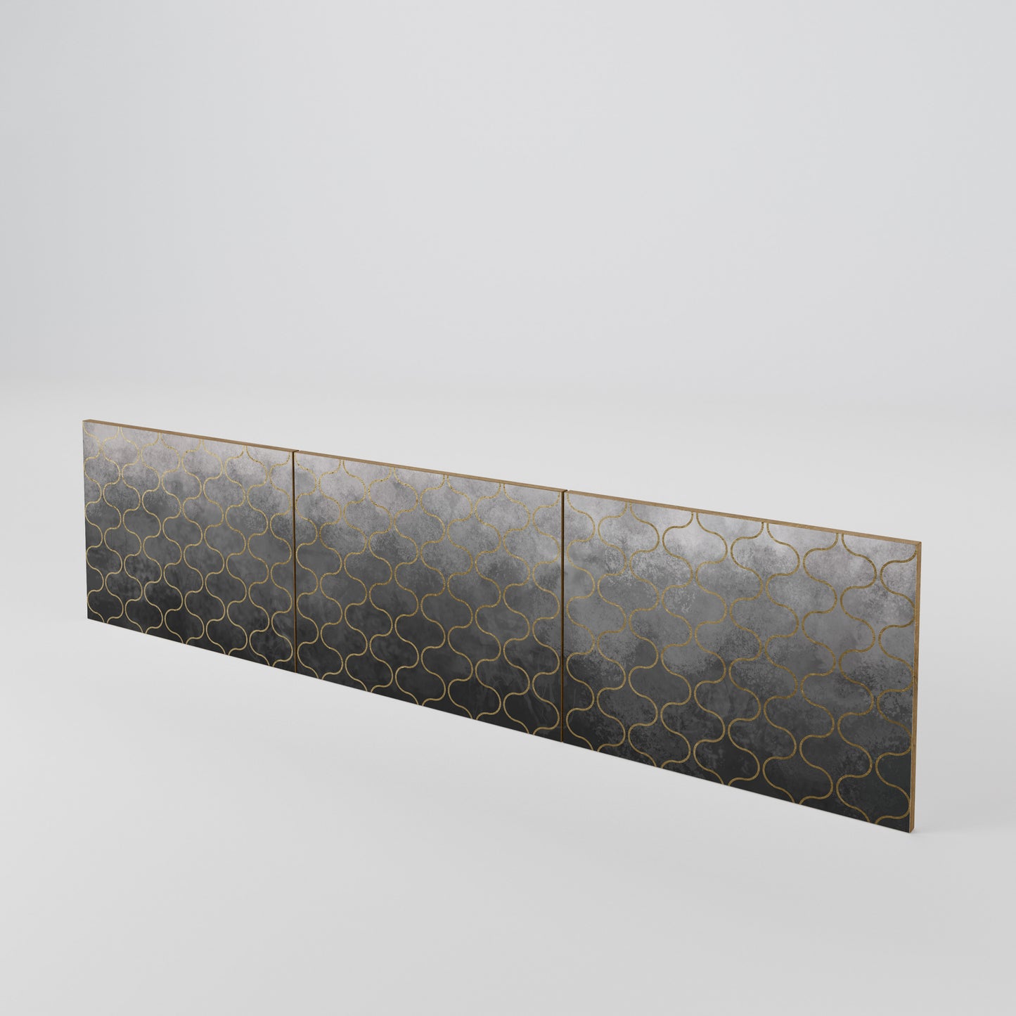 TESSELATED GRAYISH 3-Piece TV Cabinet Door Set