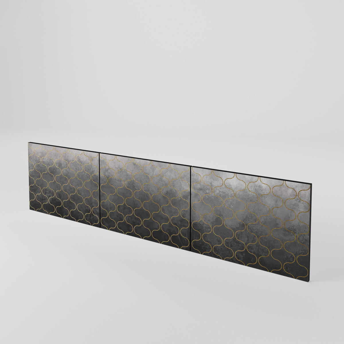 TESSELATED GRAYISH 3-Piece TV Cabinet Door Set