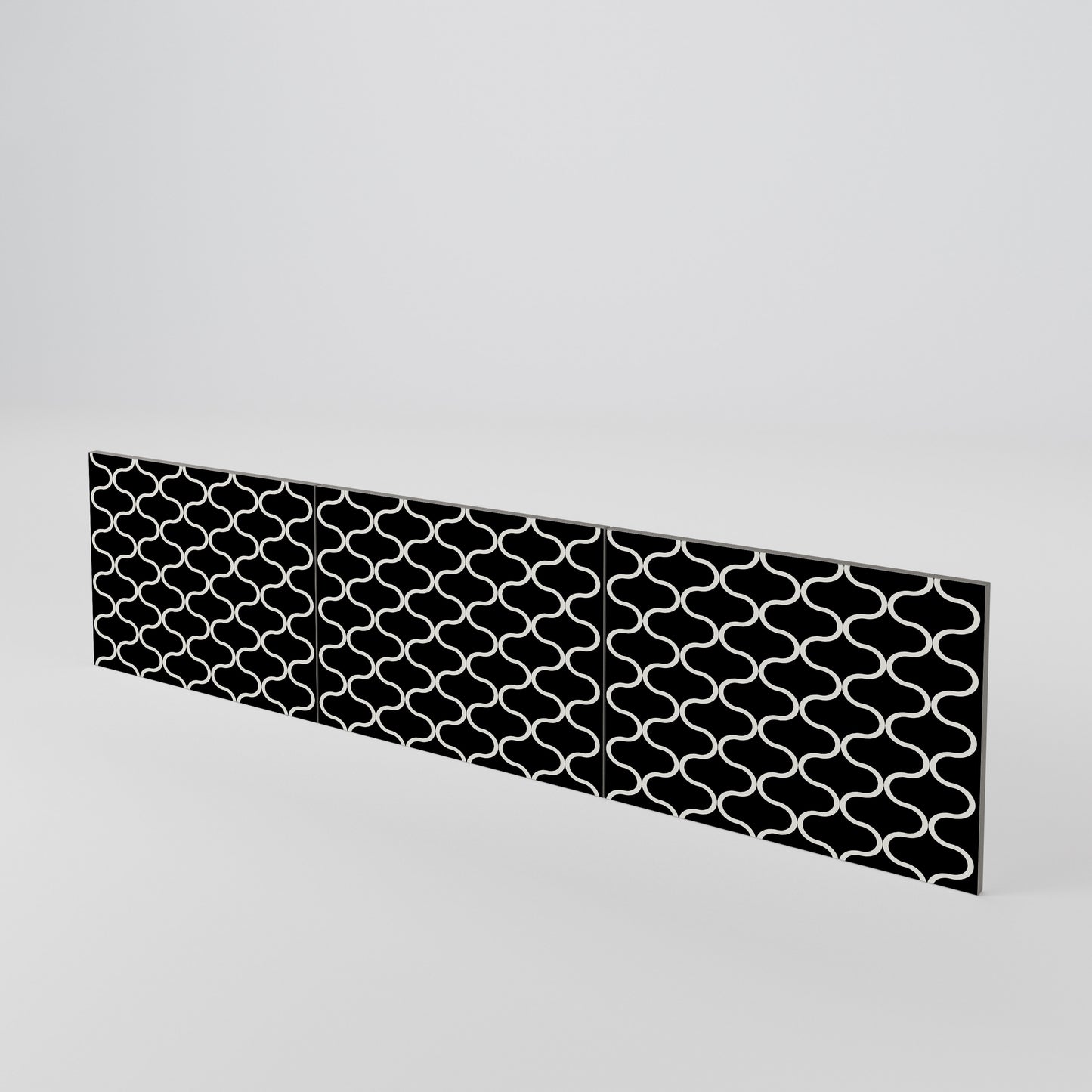 TESSELATED BLACKNESS 3-Piece TV Cabinet Door Set