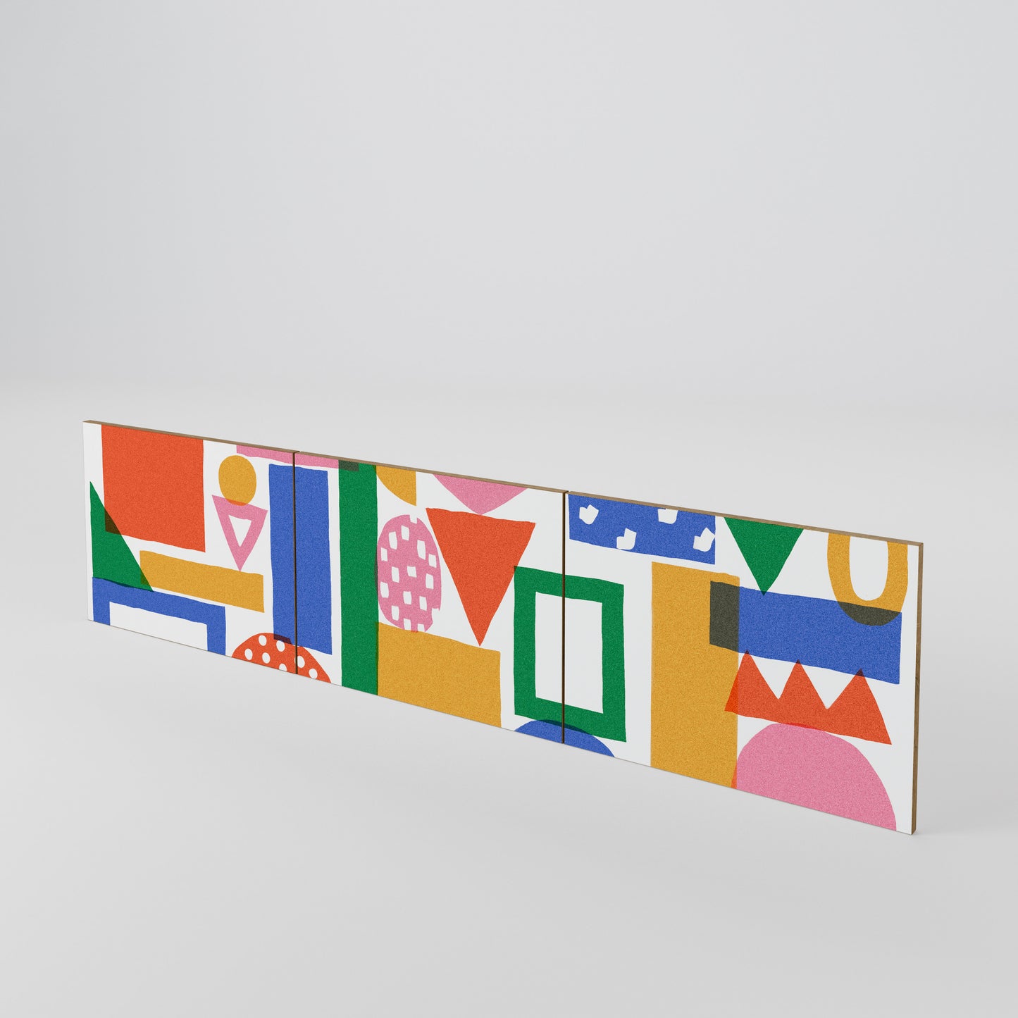 GEOMETRIC GLIMMER 3-Piece TV Cabinet Door Set