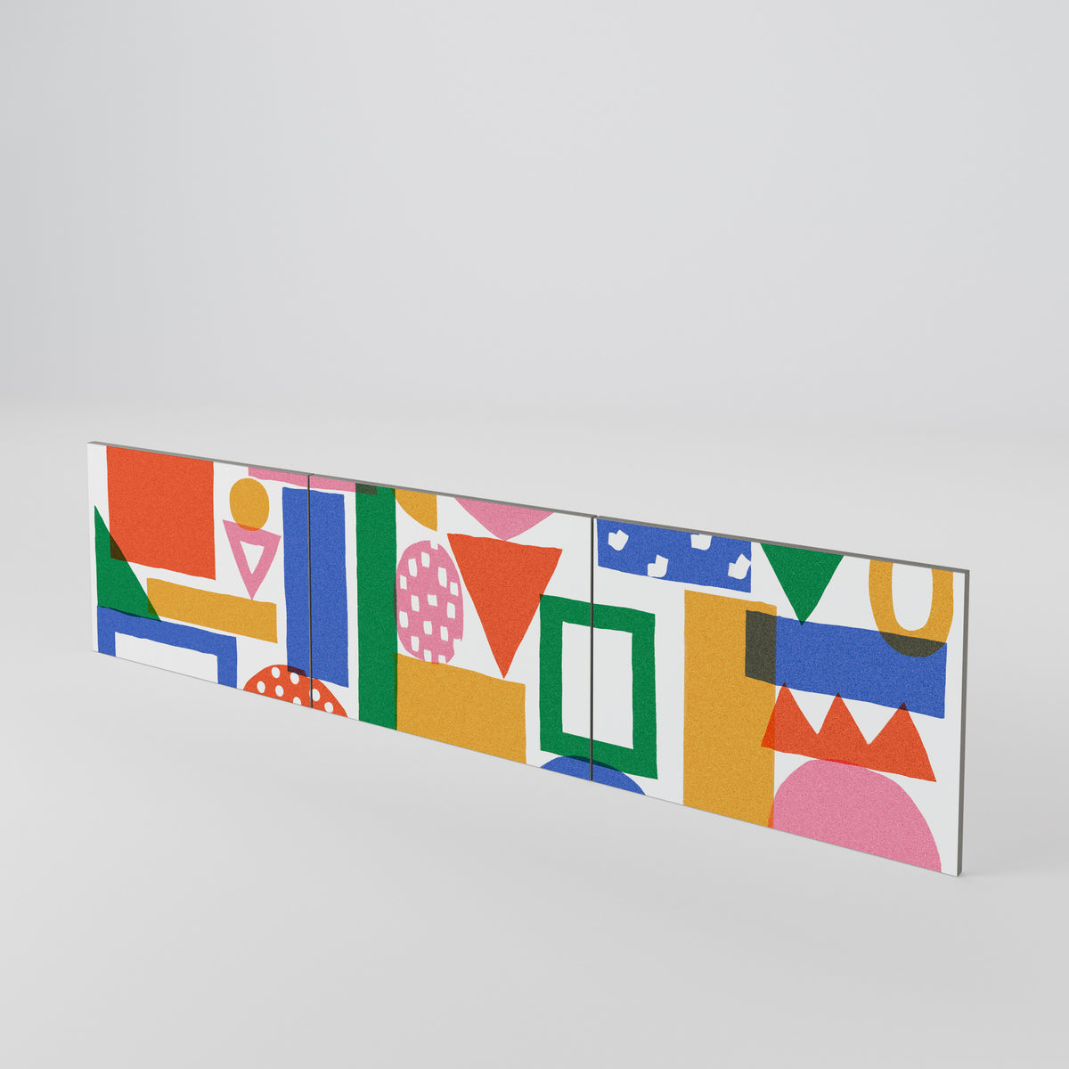 GEOMETRIC GLIMMER 3-Piece TV Cabinet Door Set