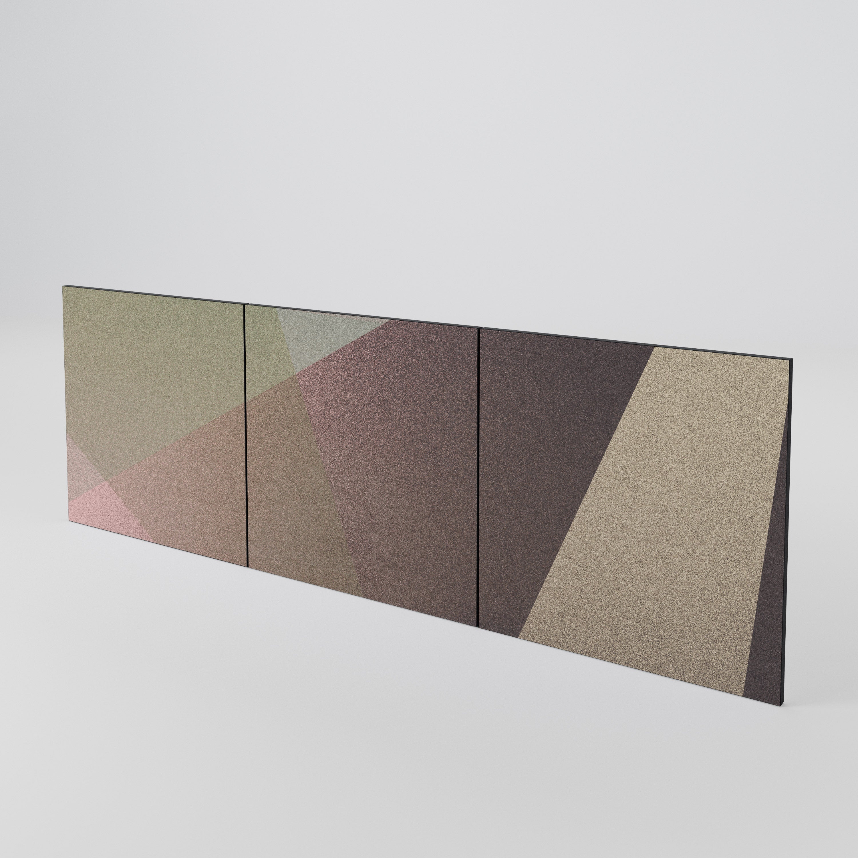 BEIGE GEOMETRY 3-Piece Sideboard Door Set