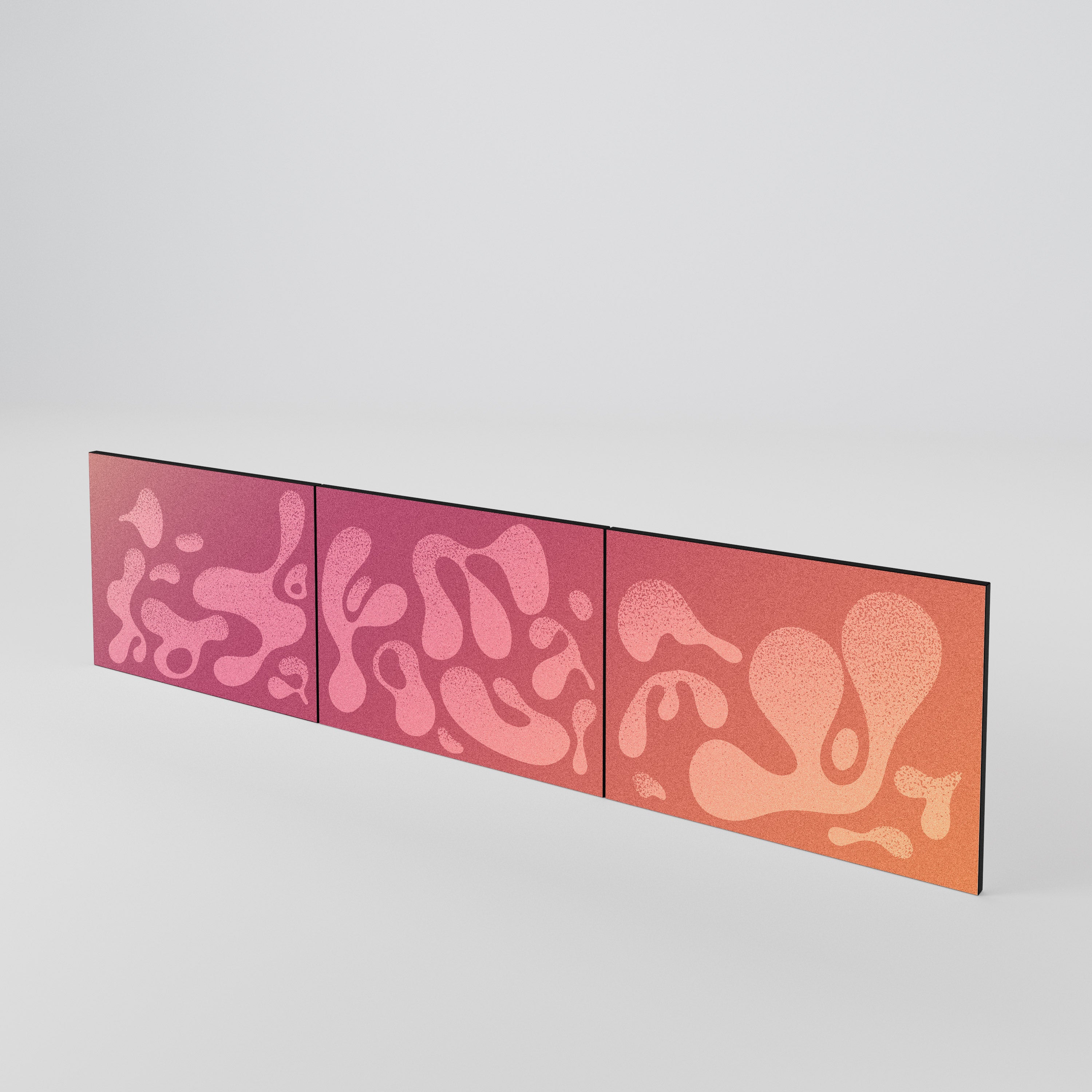 IRREGULAR PINK 3-Piece TV Cabinet Door Set