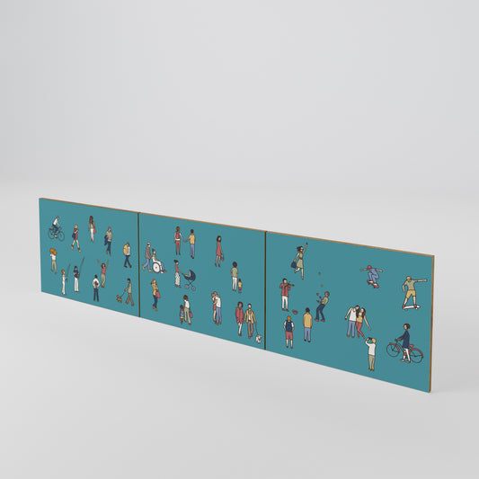 COLLECTIVE STREAM 3-Piece TV Cabinet Door Set