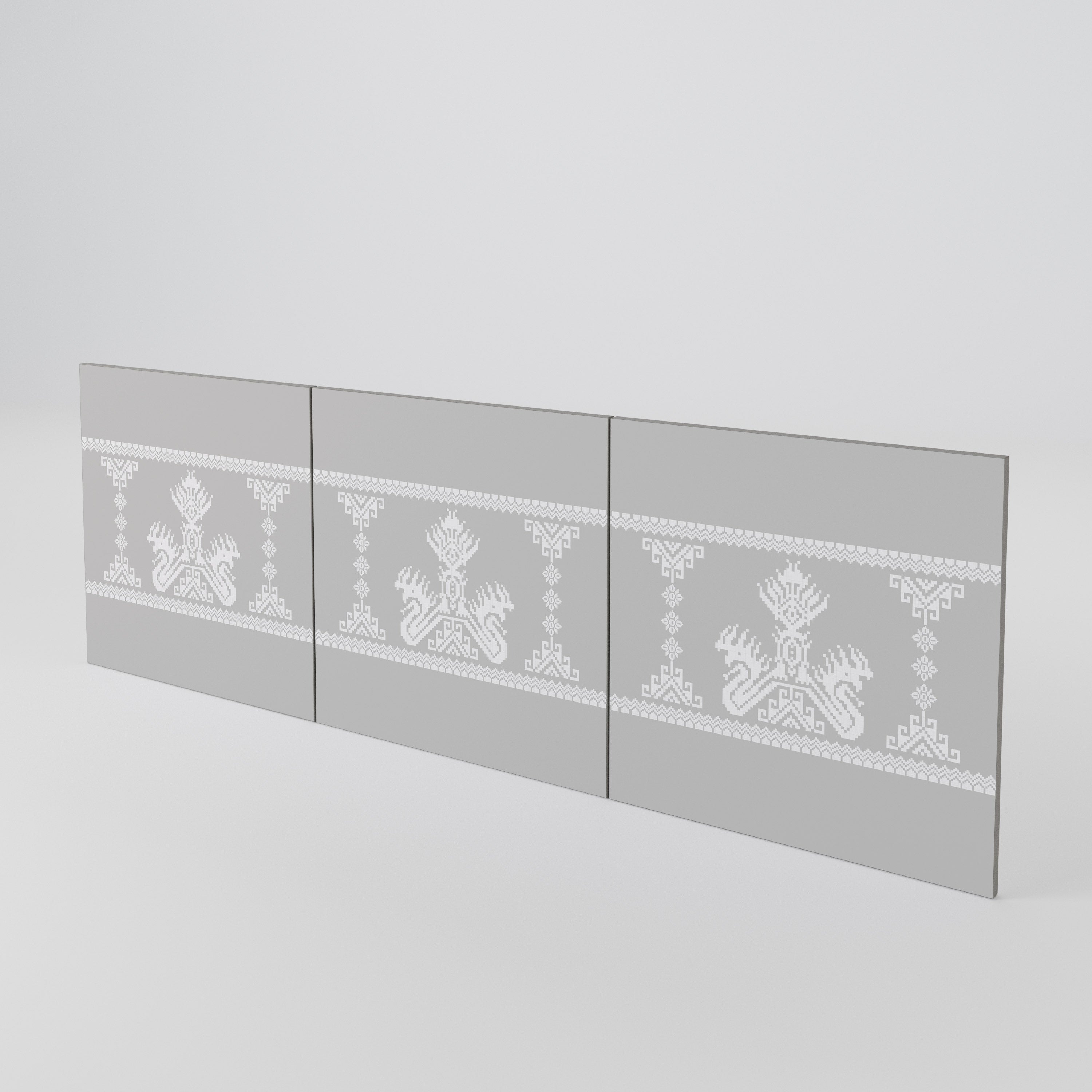 THAI GRAY 3-Piece Sideboard Door Set