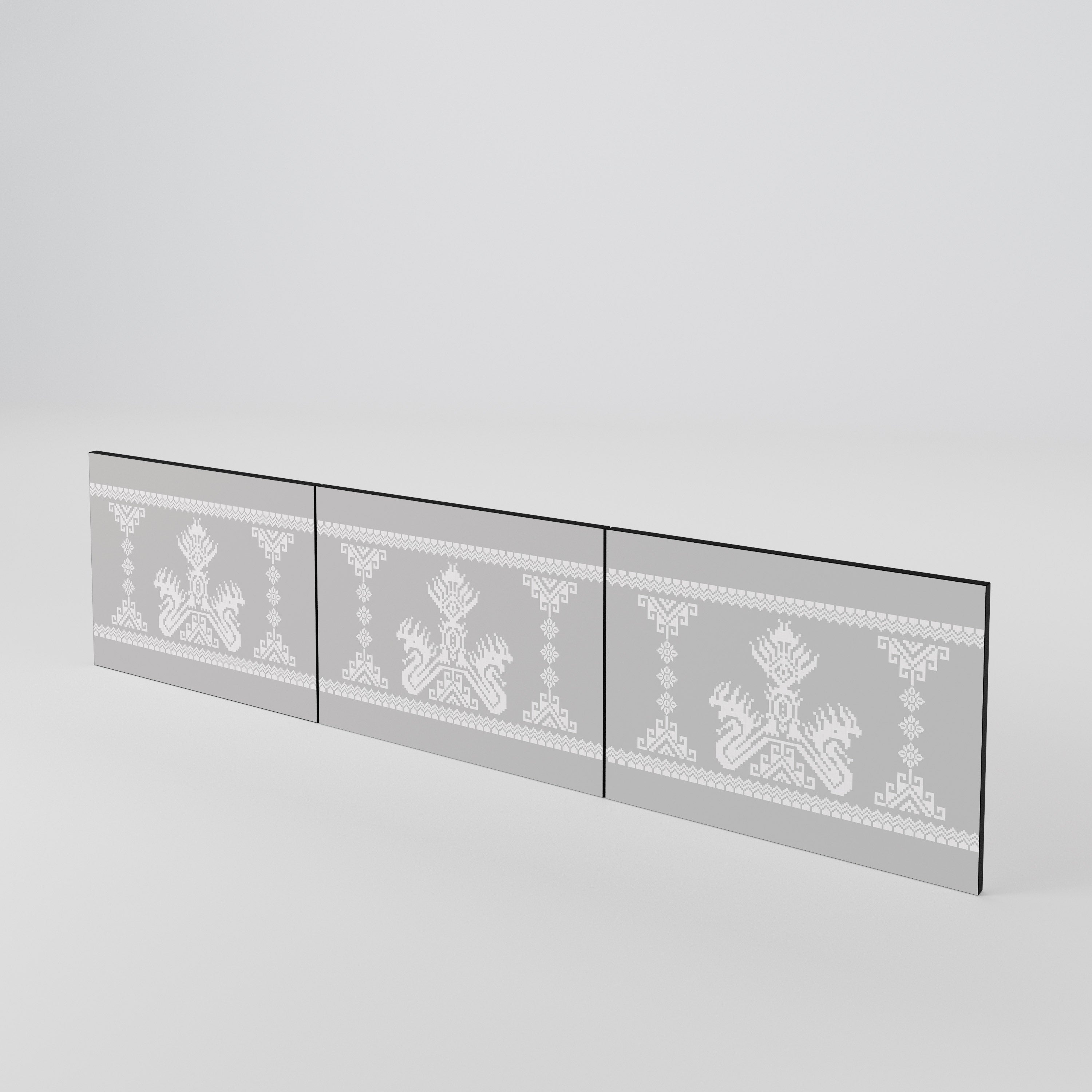 THAI GRAY 3-Piece TV Cabinet Door Set