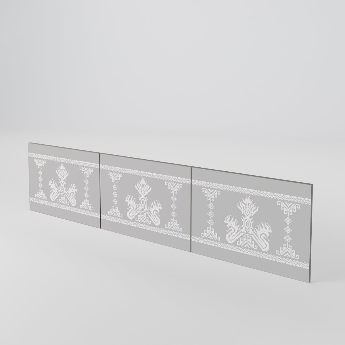THAI GRAY 3-Piece TV Cabinet Door Set