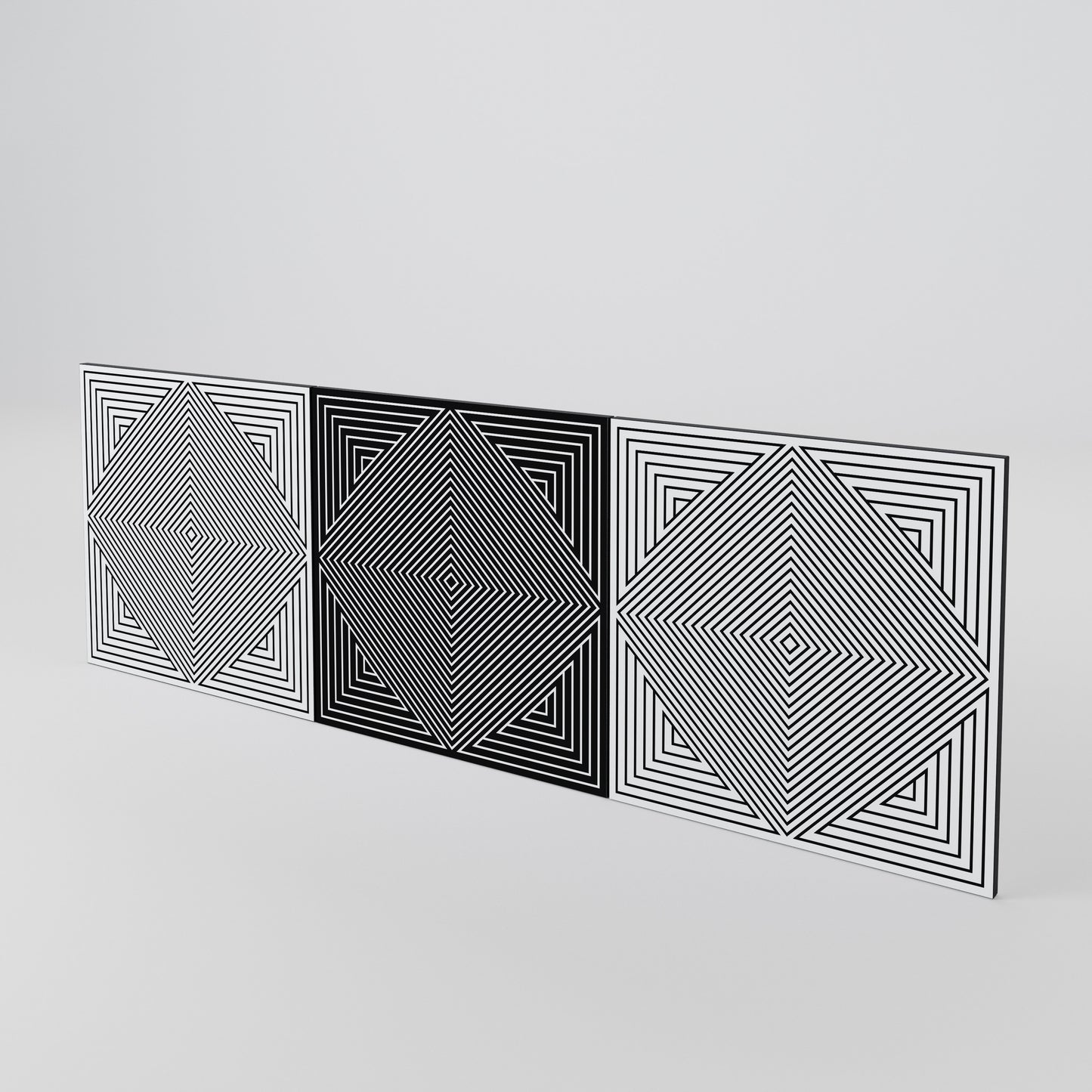 POLYGON ILLUSION 3-Piece Sideboard Door Set