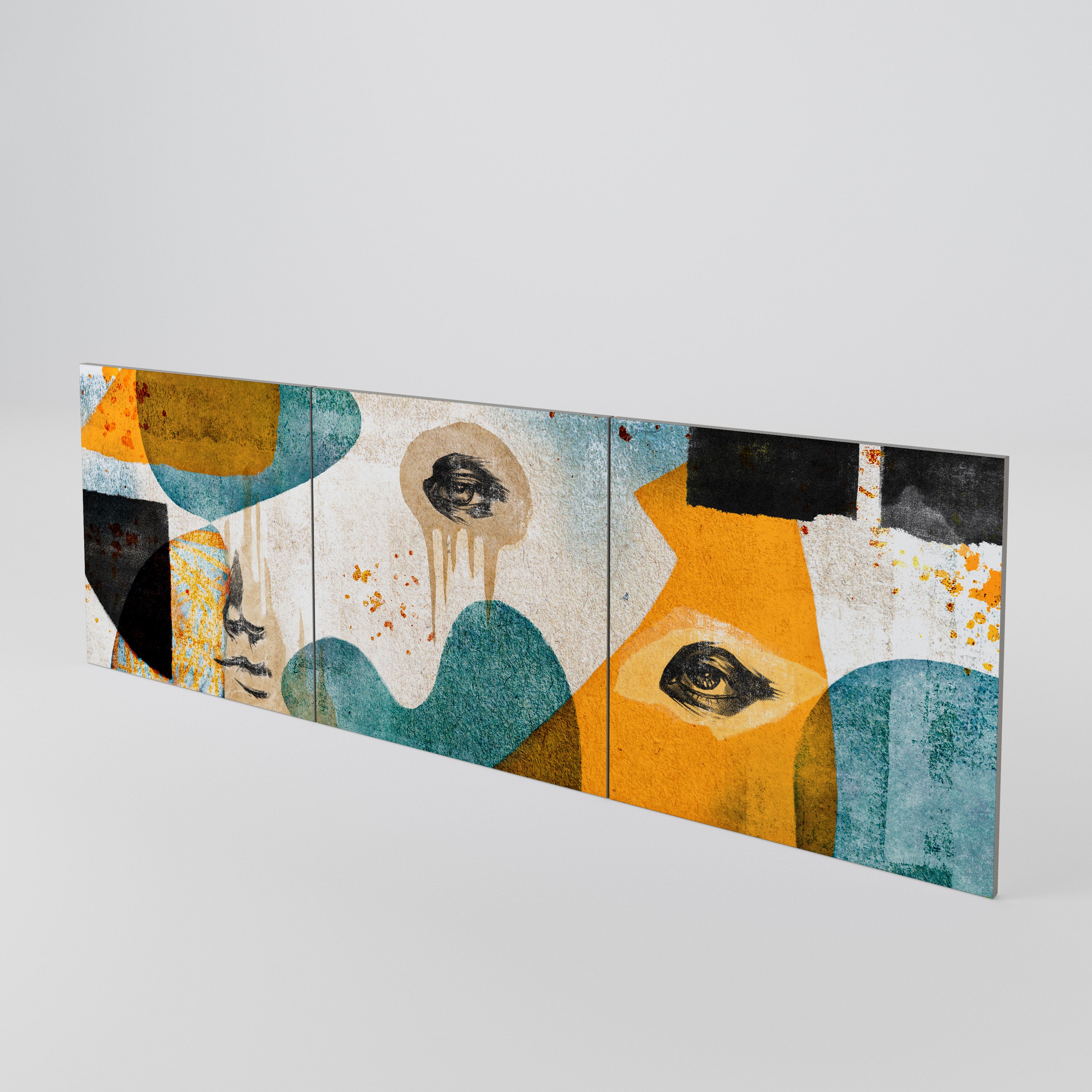 ABSTRACT FACES 3-Piece Sideboard Door Set