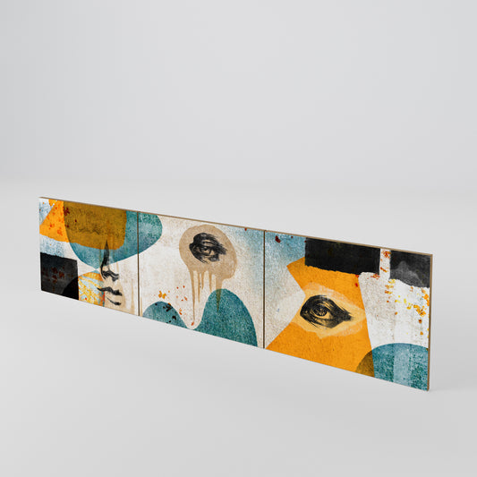 ABSTRACT FACES 3-Piece TV Cabinet Door Set