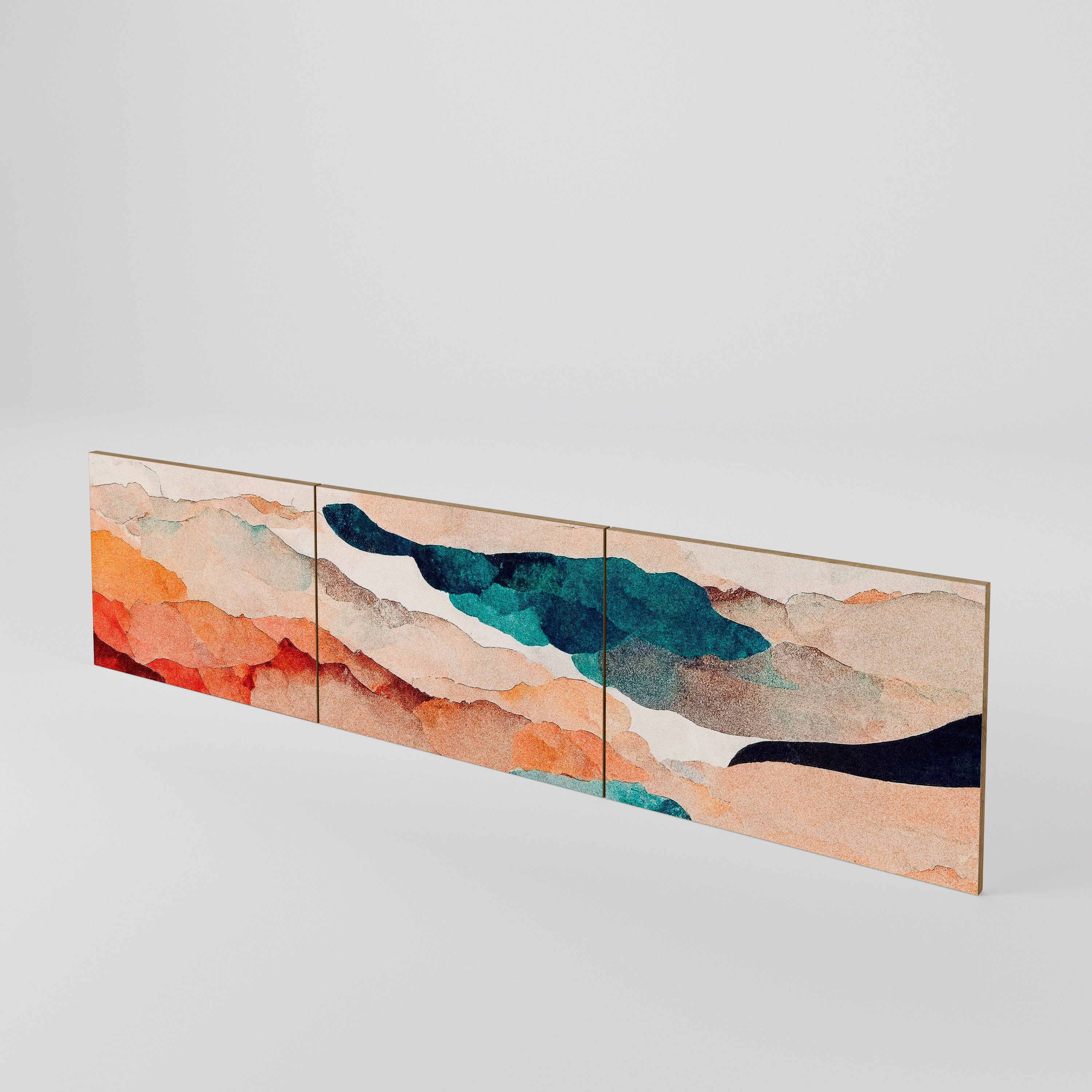 ABSTRACT LANDSCAPE 3-Piece TV Cabinet Door Set