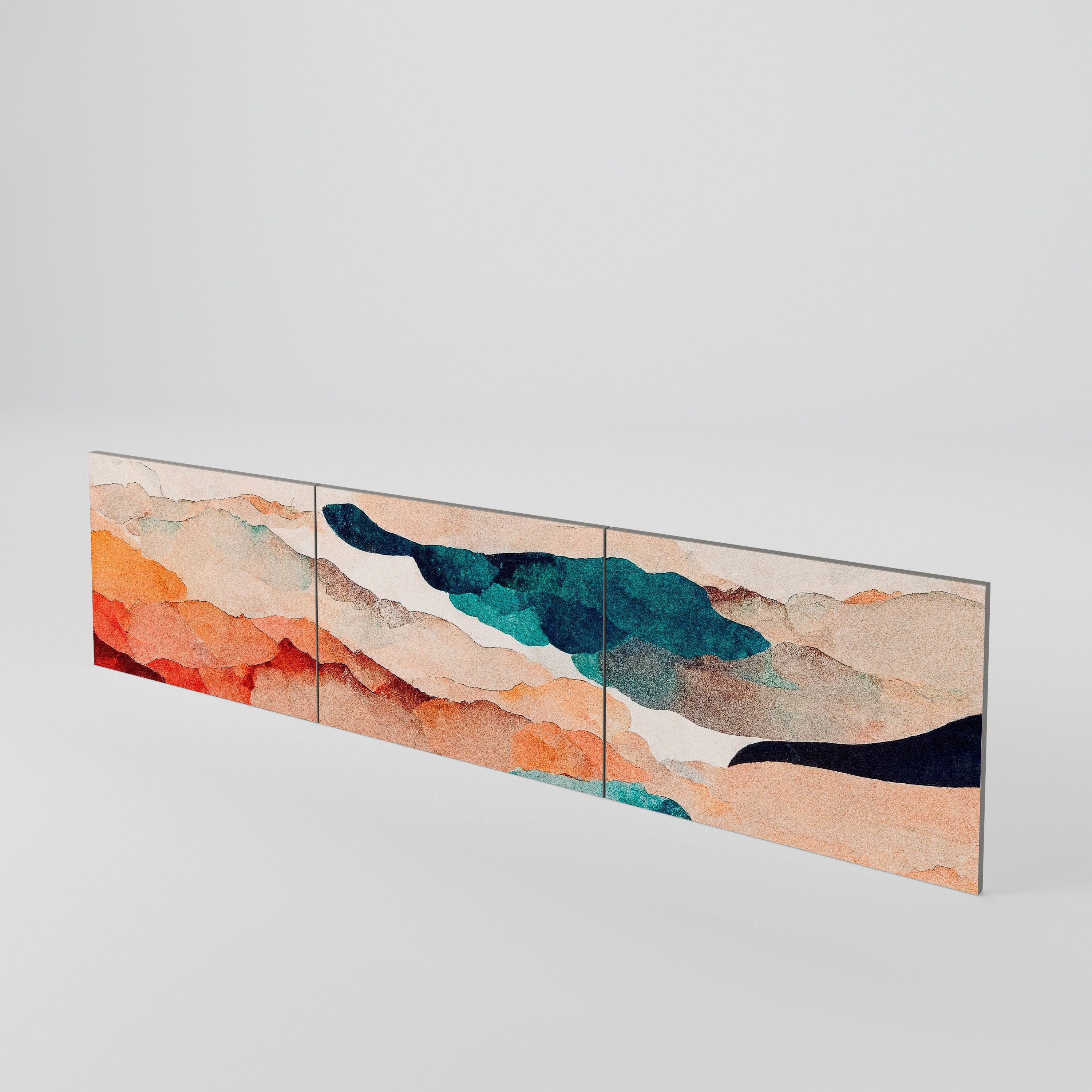 ABSTRACT LANDSCAPE 3-Piece TV Cabinet Door Set