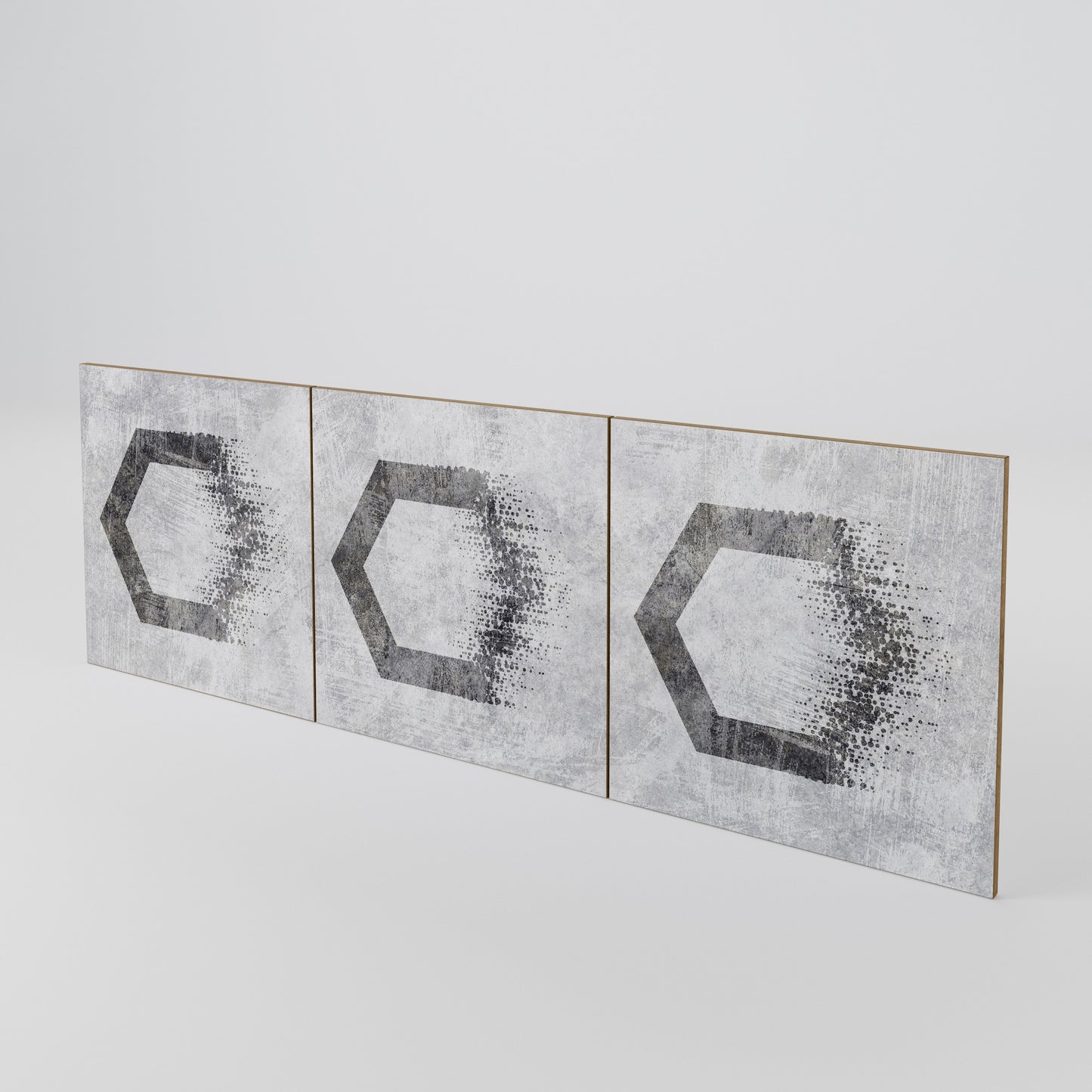 HEXAGONAL FIGURES 3-Piece Sideboard Door Set