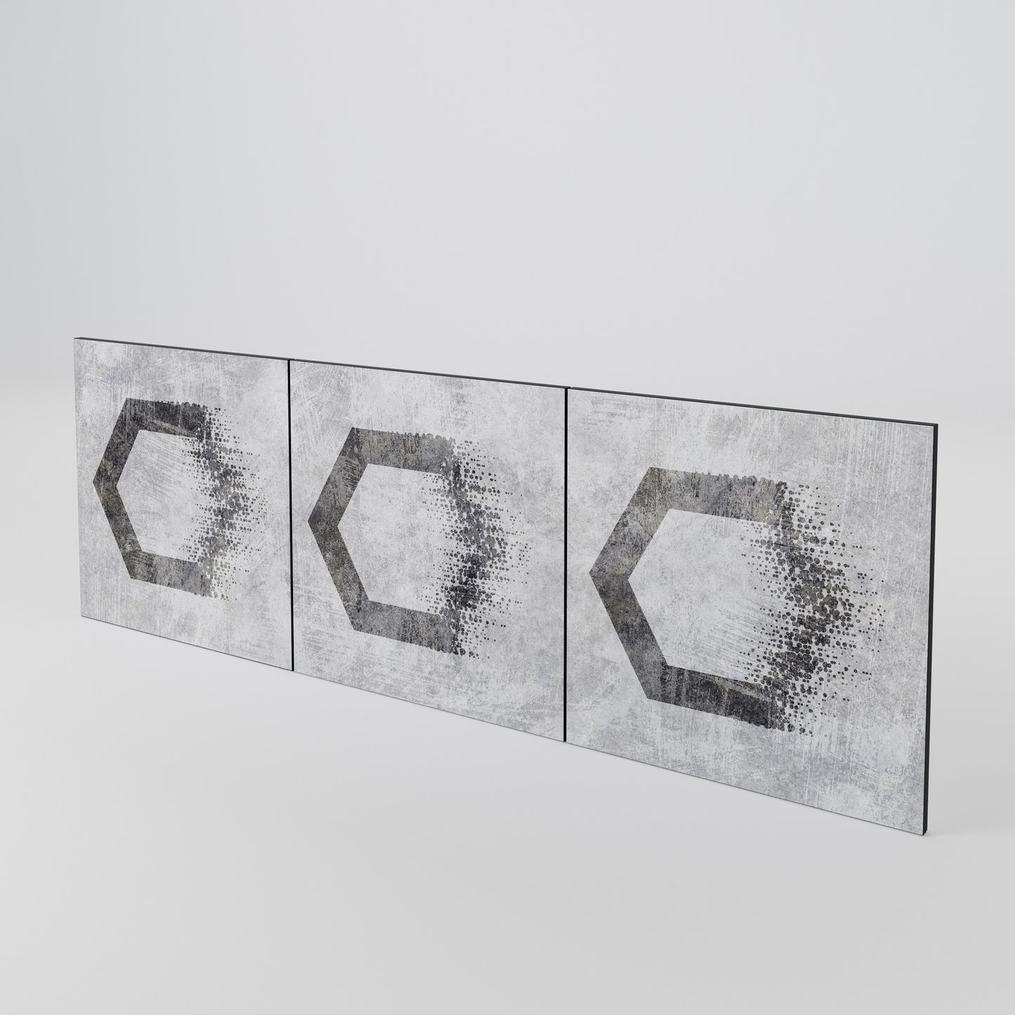 HEXAGONAL FIGURES 3-Piece Sideboard Door Set