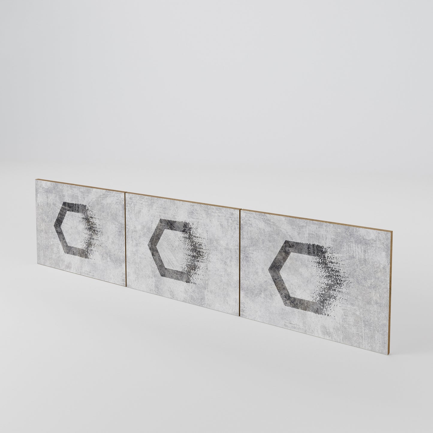 HEXAGONAL FIGURES 3-Piece TV Cabinet Door Set
