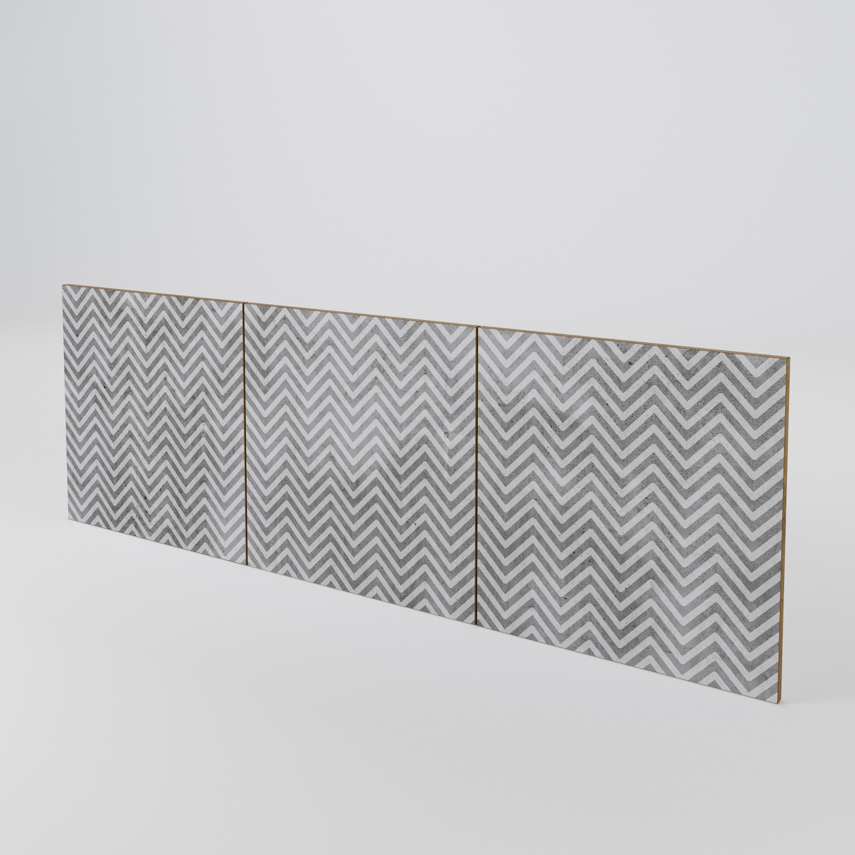 CONCRETE ZIG ZAG 3-Piece Sideboard Door Set