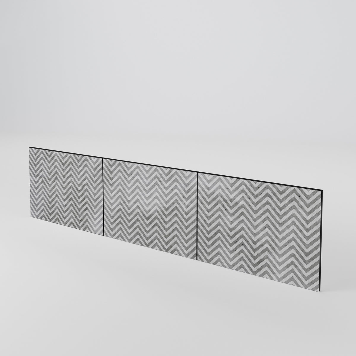 CONCRETE ZIG ZAG 3-Piece TV Cabinet Door Set
