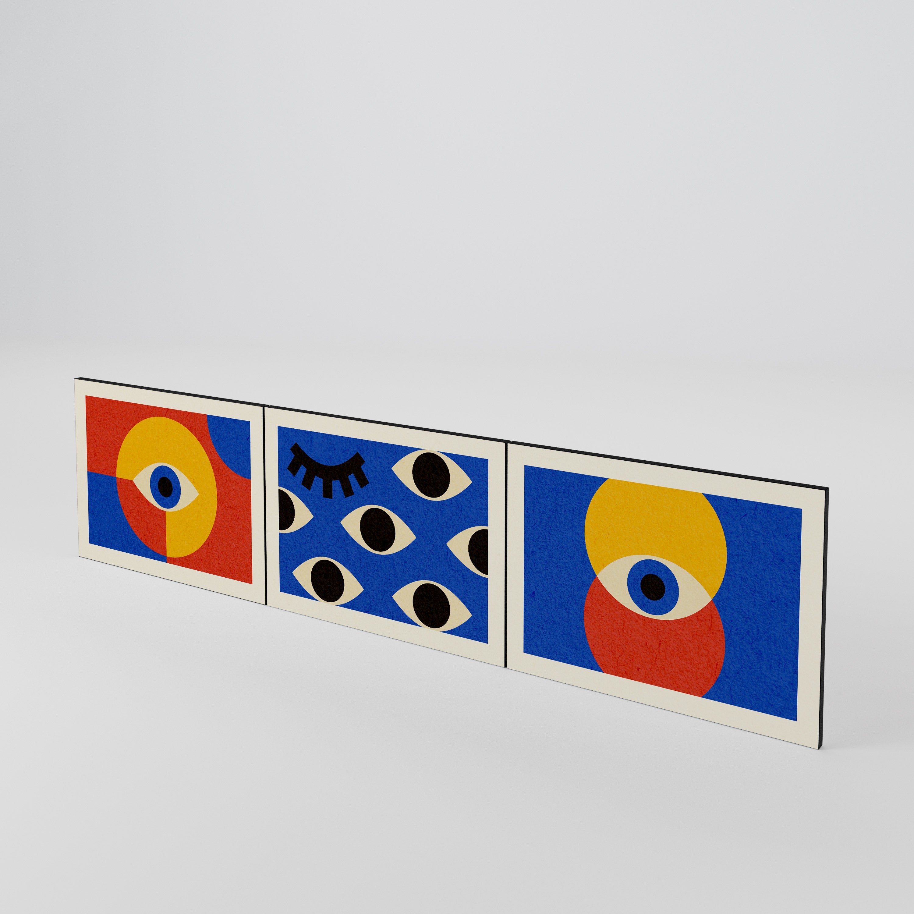 GEOMETRIC EYES 3-Piece TV Cabinet Door Set