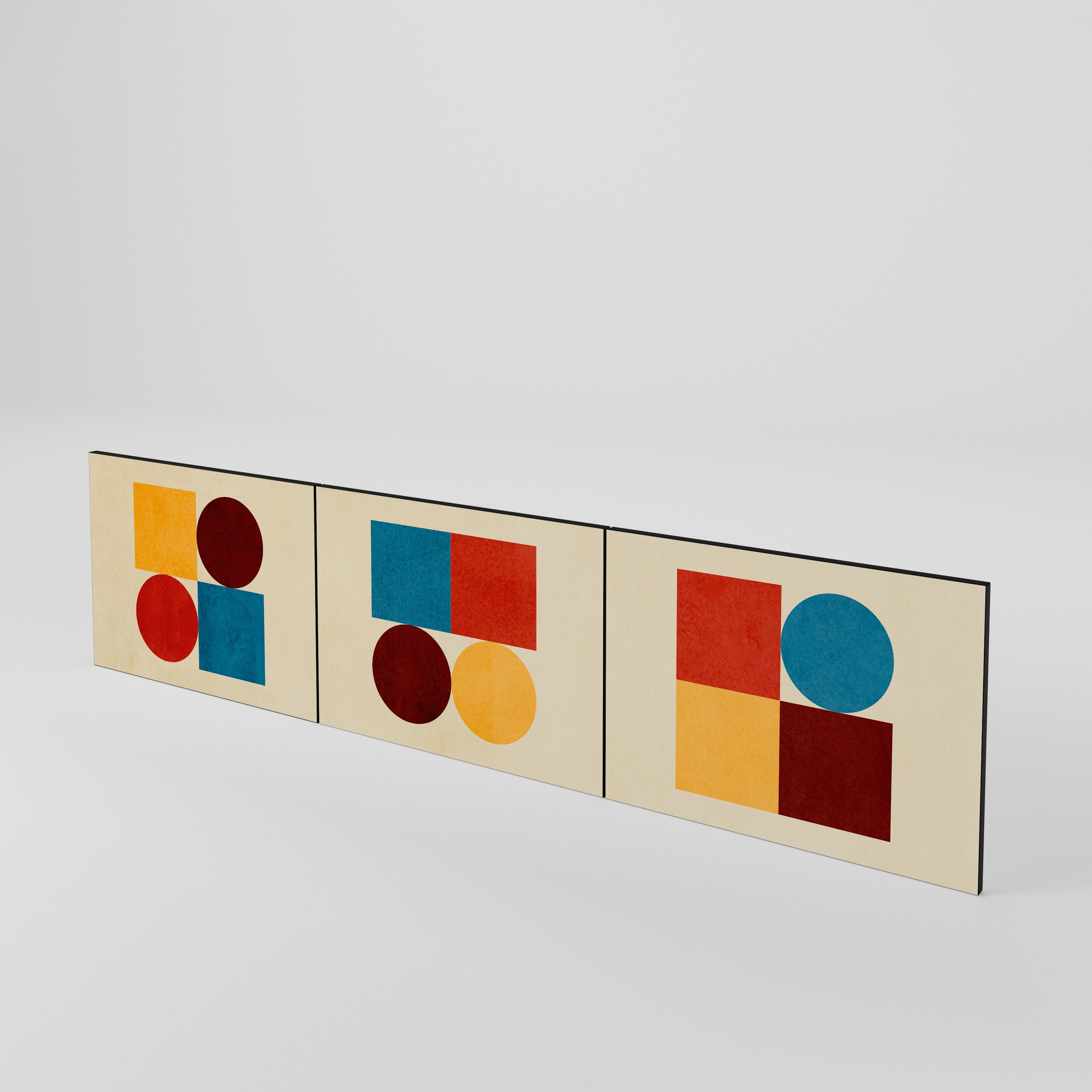 GEOMETRIC PUZZLE 3-Piece TV Cabinet Door Set