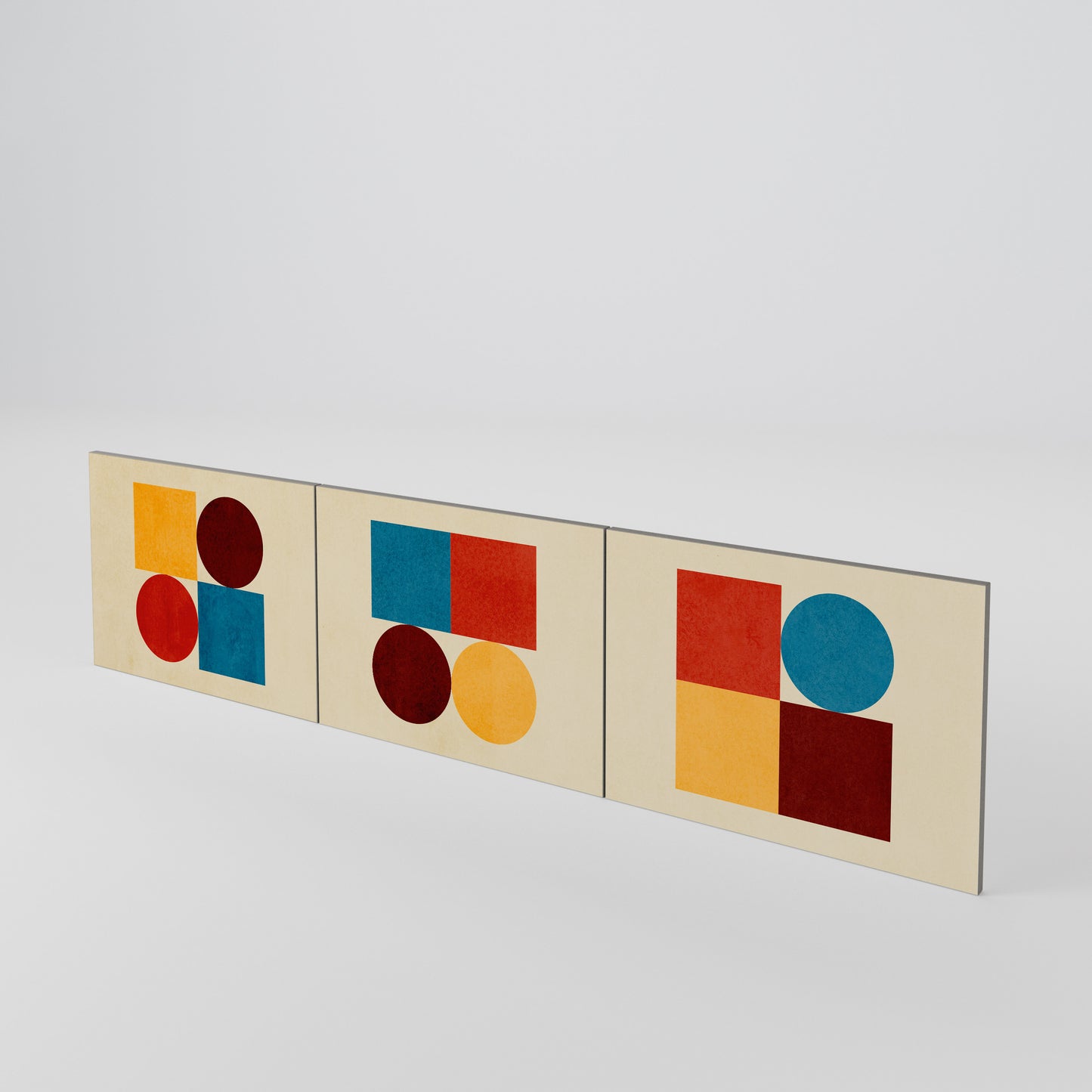 GEOMETRIC PUZZLE 3-Piece TV Cabinet Door Set