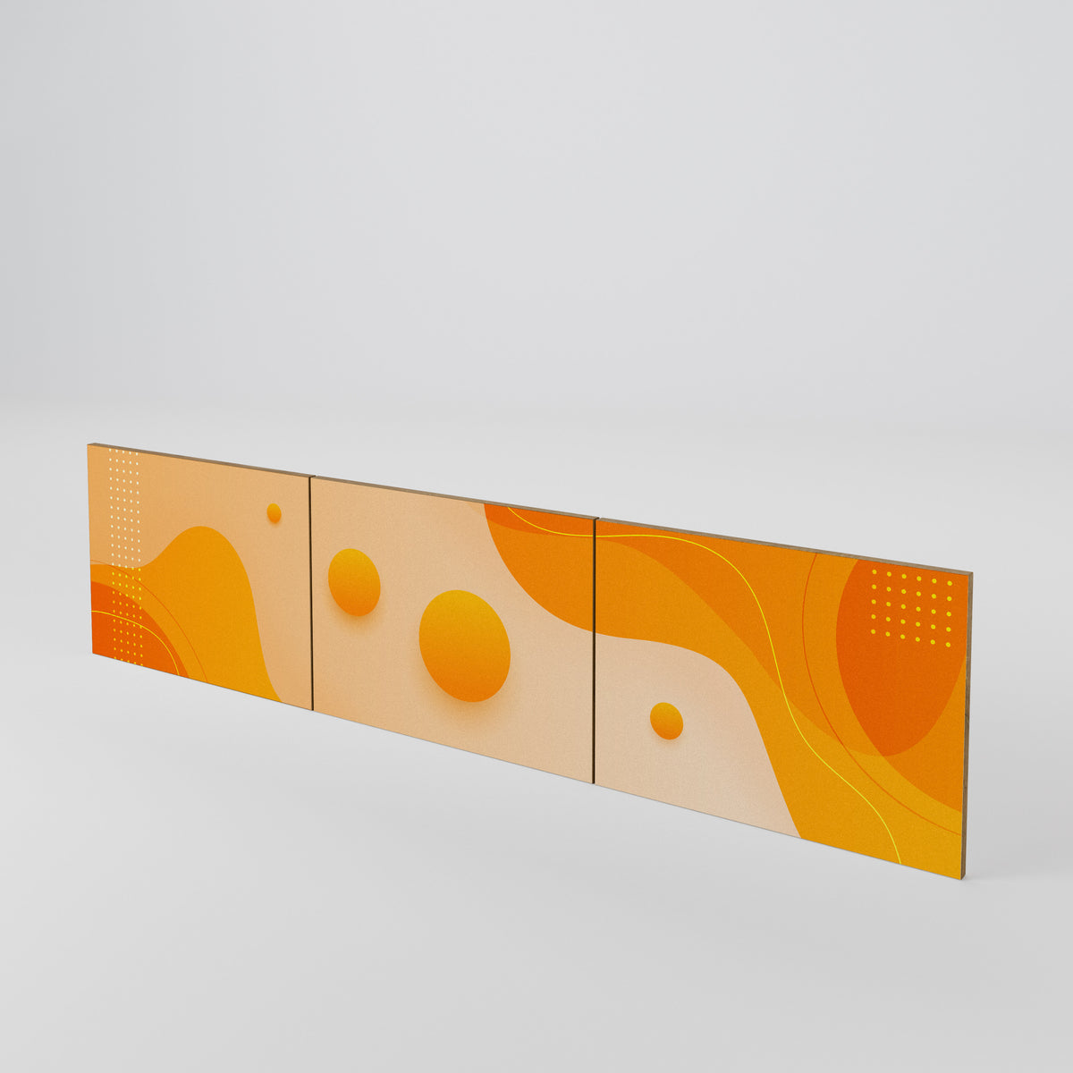 ORANGE ARRANGEMENT 3-Piece TV Cabinet Door Set