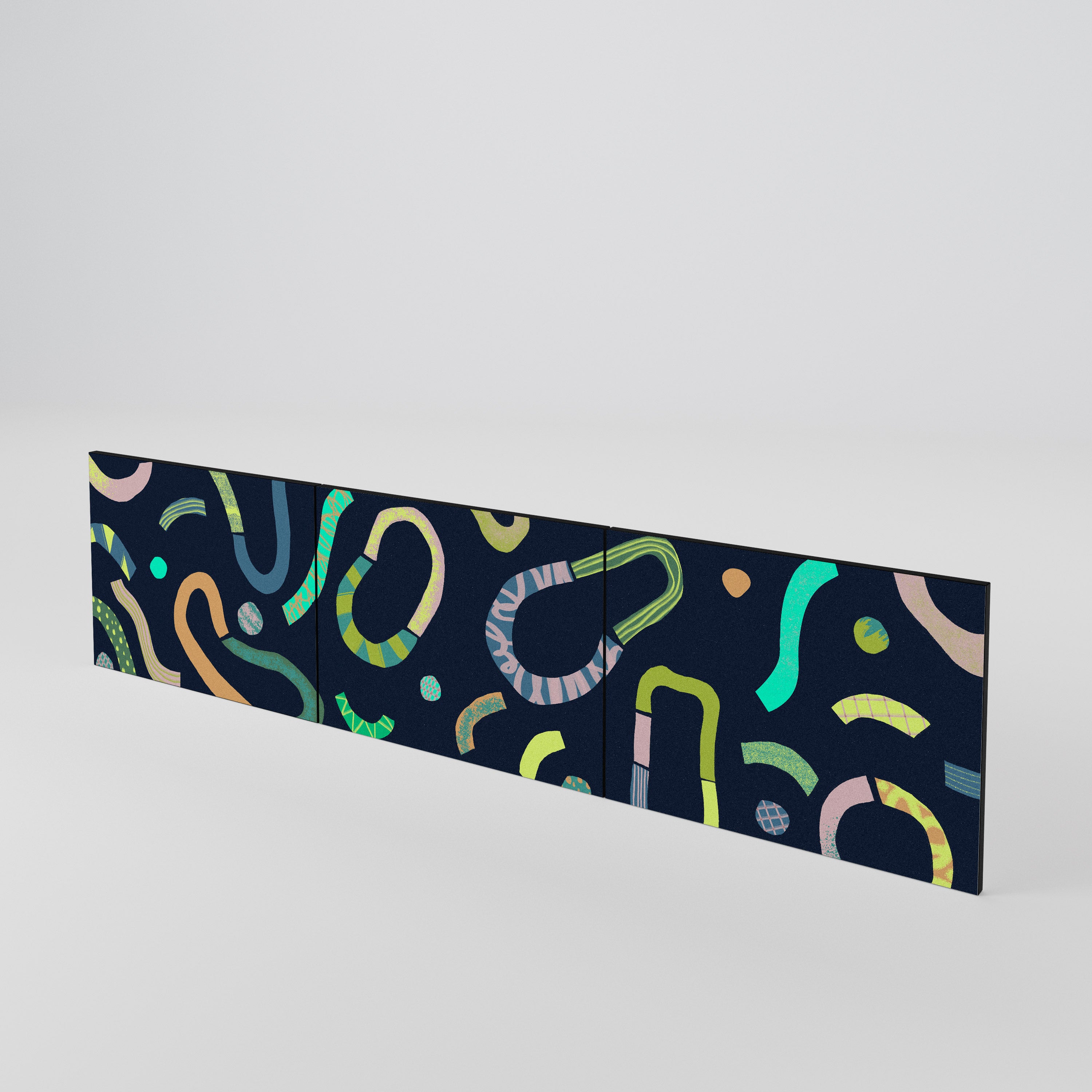 CONTRAST DANCE 3-Piece TV Cabinet Door Set