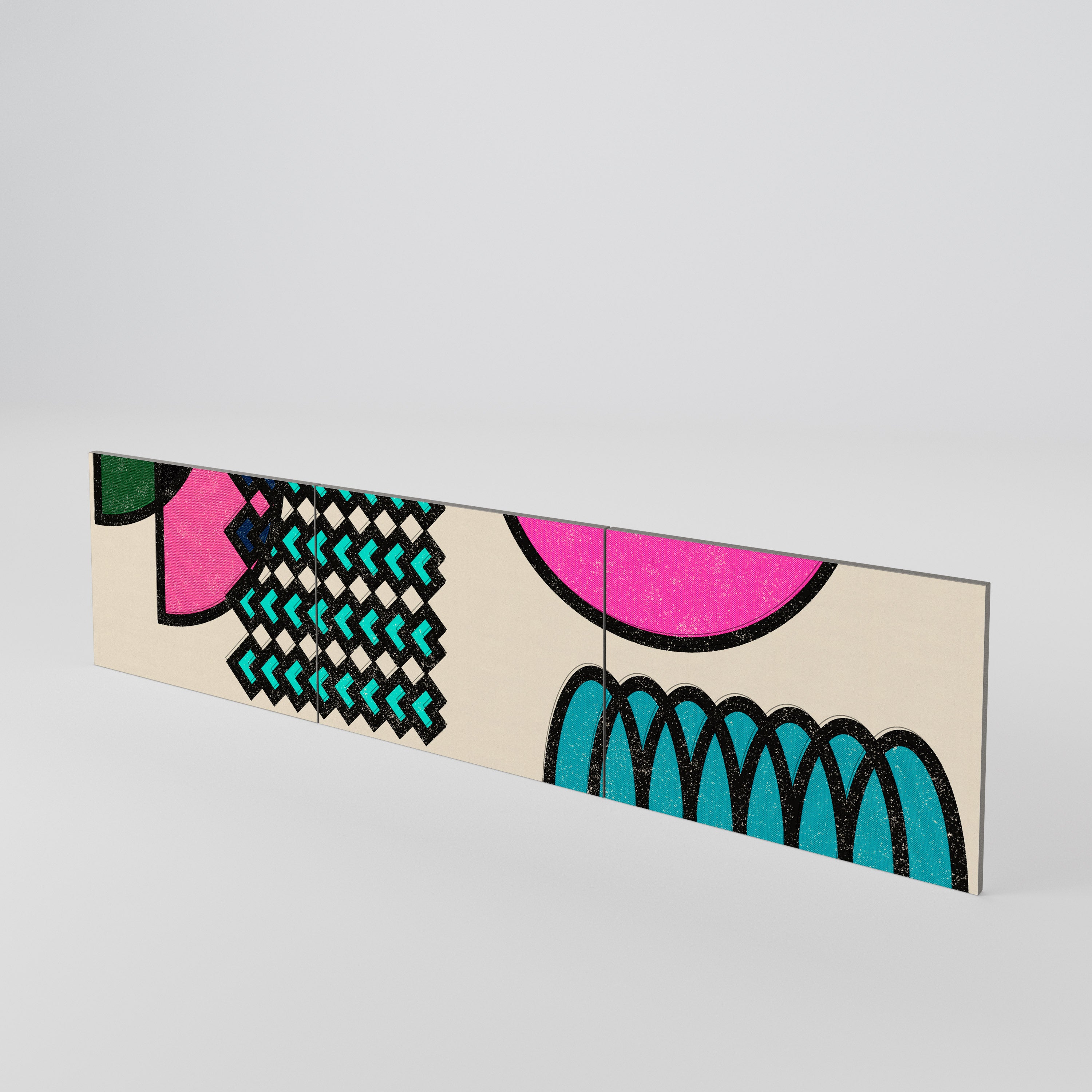 GEOMETRIC RHAPSODY 3-Piece TV Cabinet Door Set