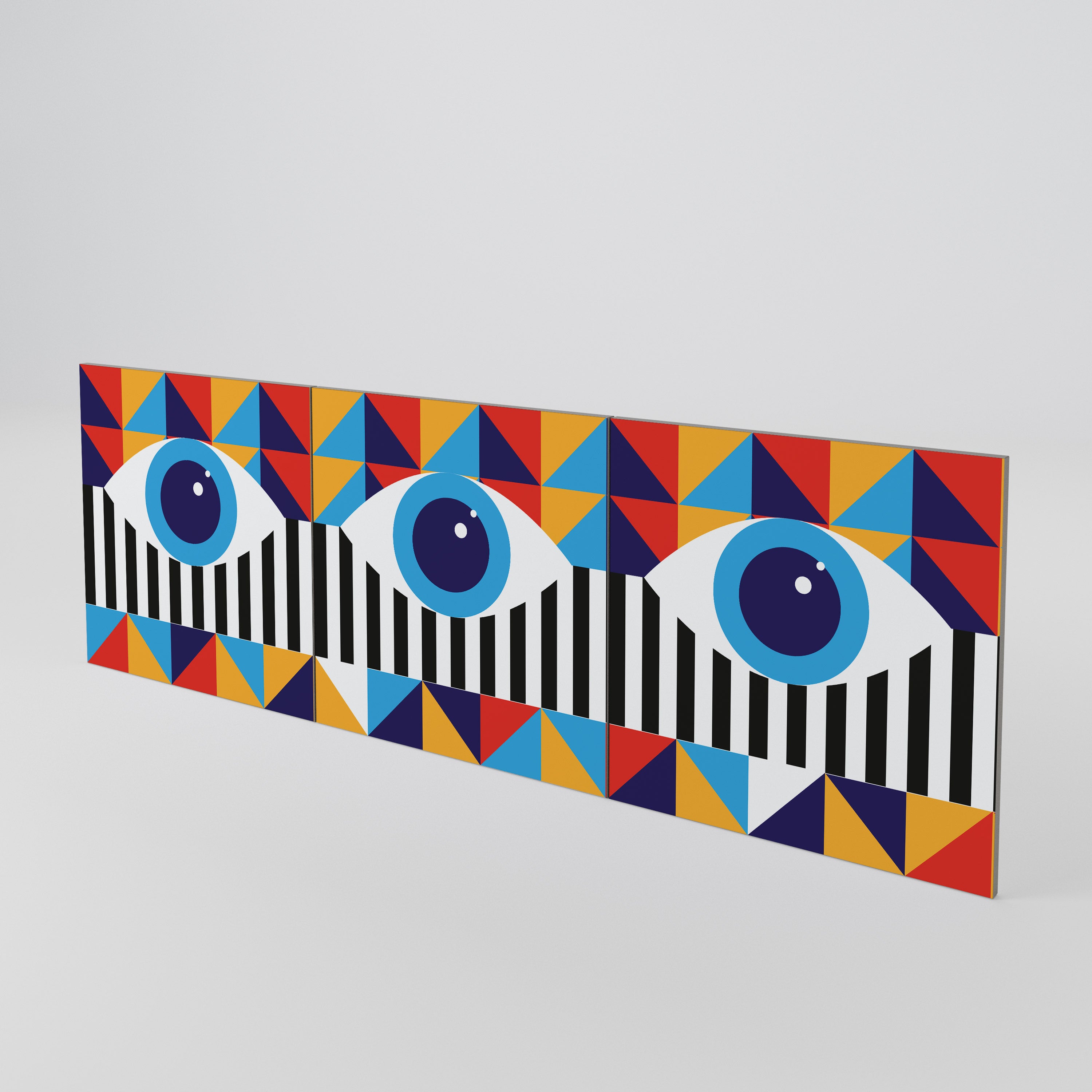 ABSTRACTION AND GEOMETRY 3-Piece Sideboard Door Set