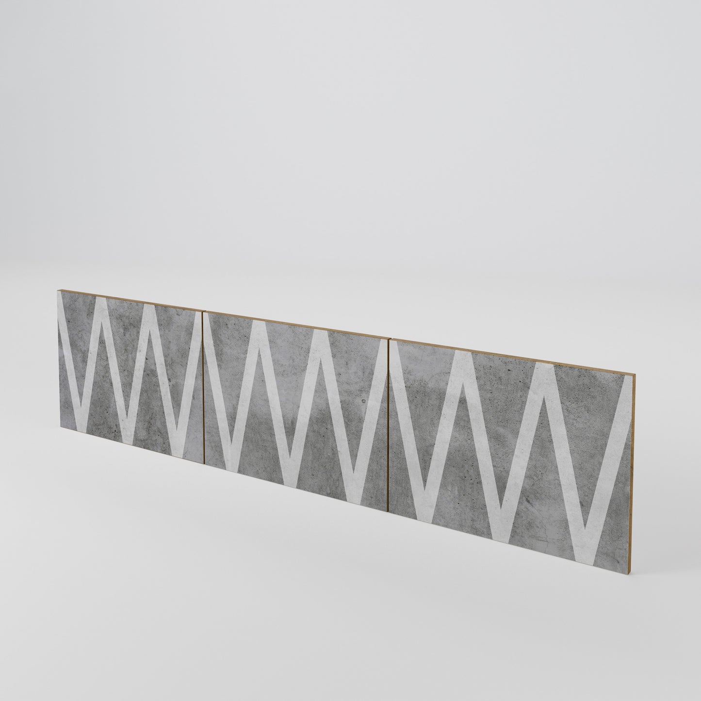 SOLID ZIG ZAG 3-Piece TV Cabinet Door Set