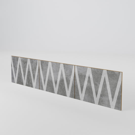 SOLID ZIG ZAG 3-Piece TV Cabinet Door Set