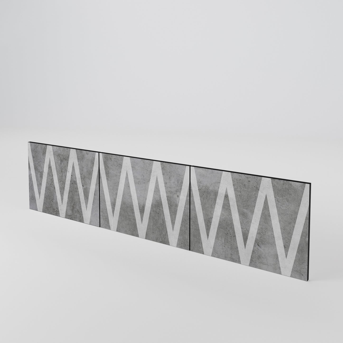 SOLID ZIG ZAG 3-Piece TV Cabinet Door Set