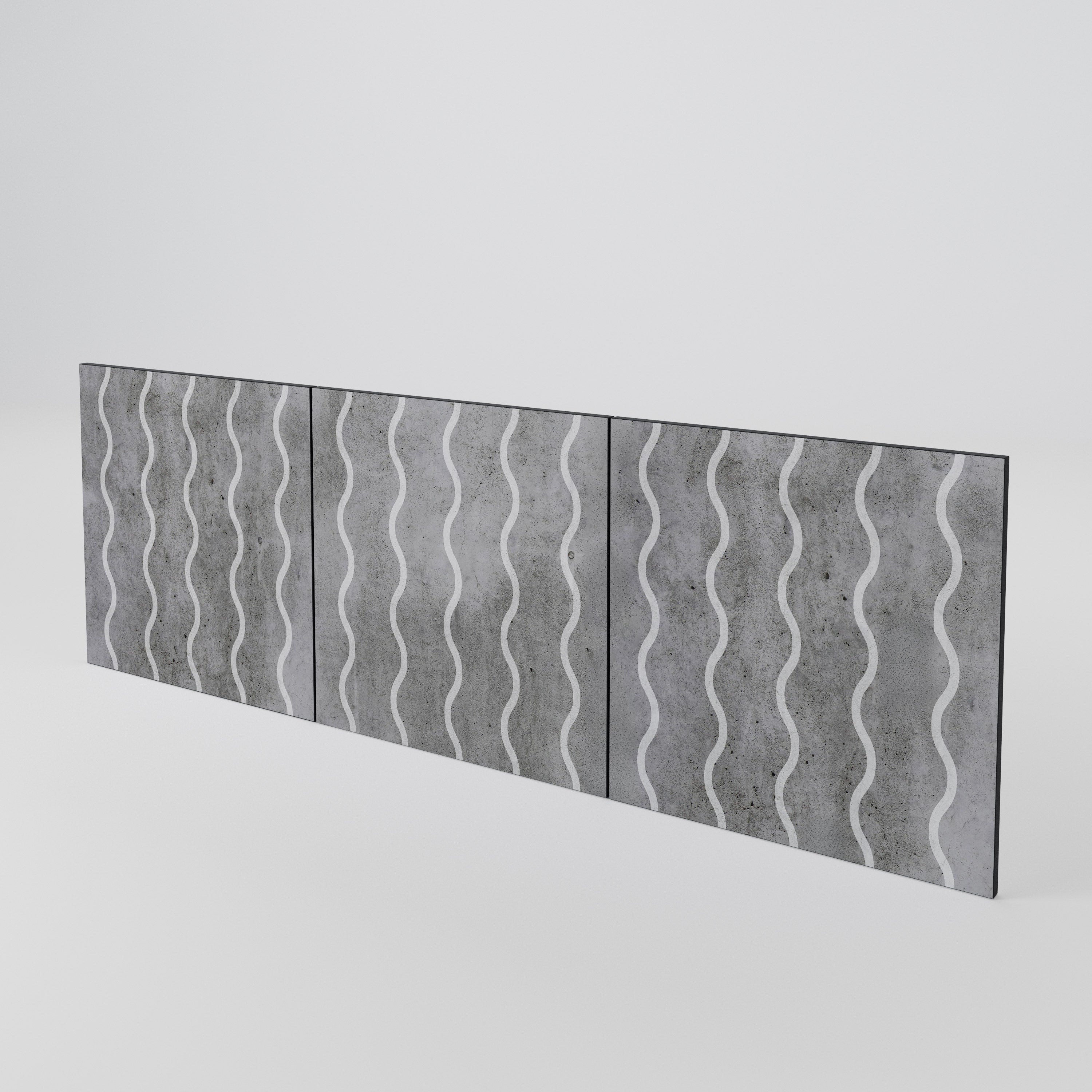 WAVES OF CONCRETE 3-Piece Sideboard Door Set